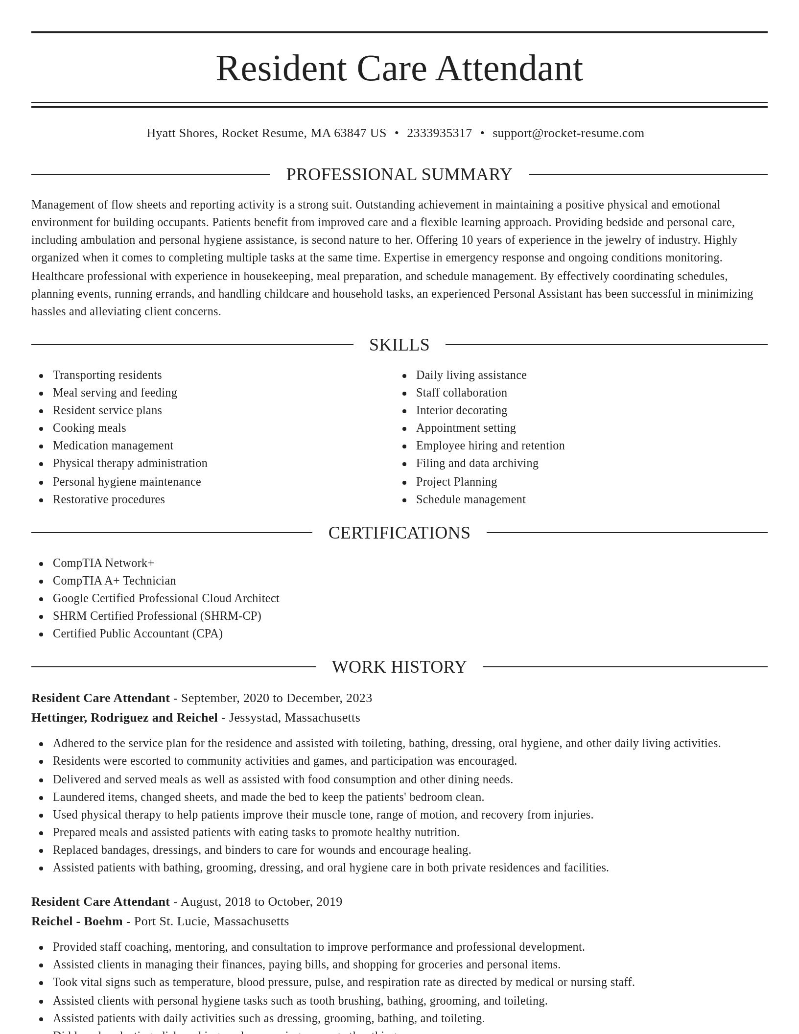Elegant resume template