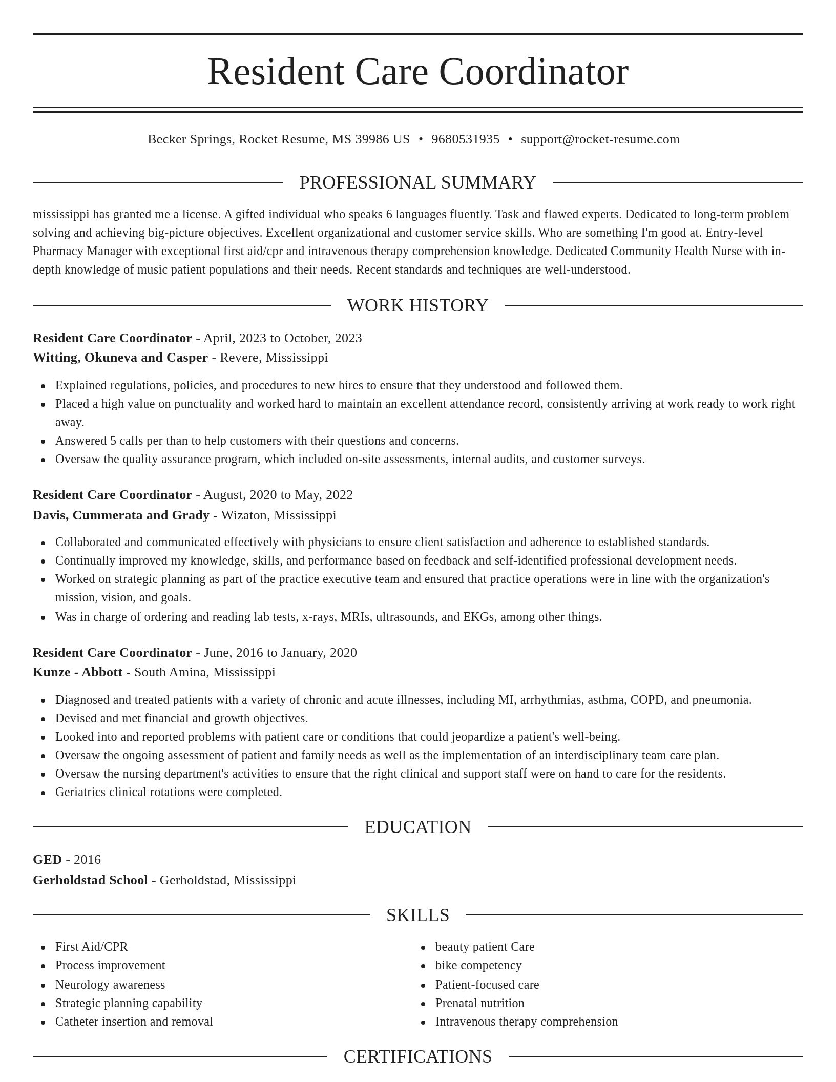 Elegant resume template