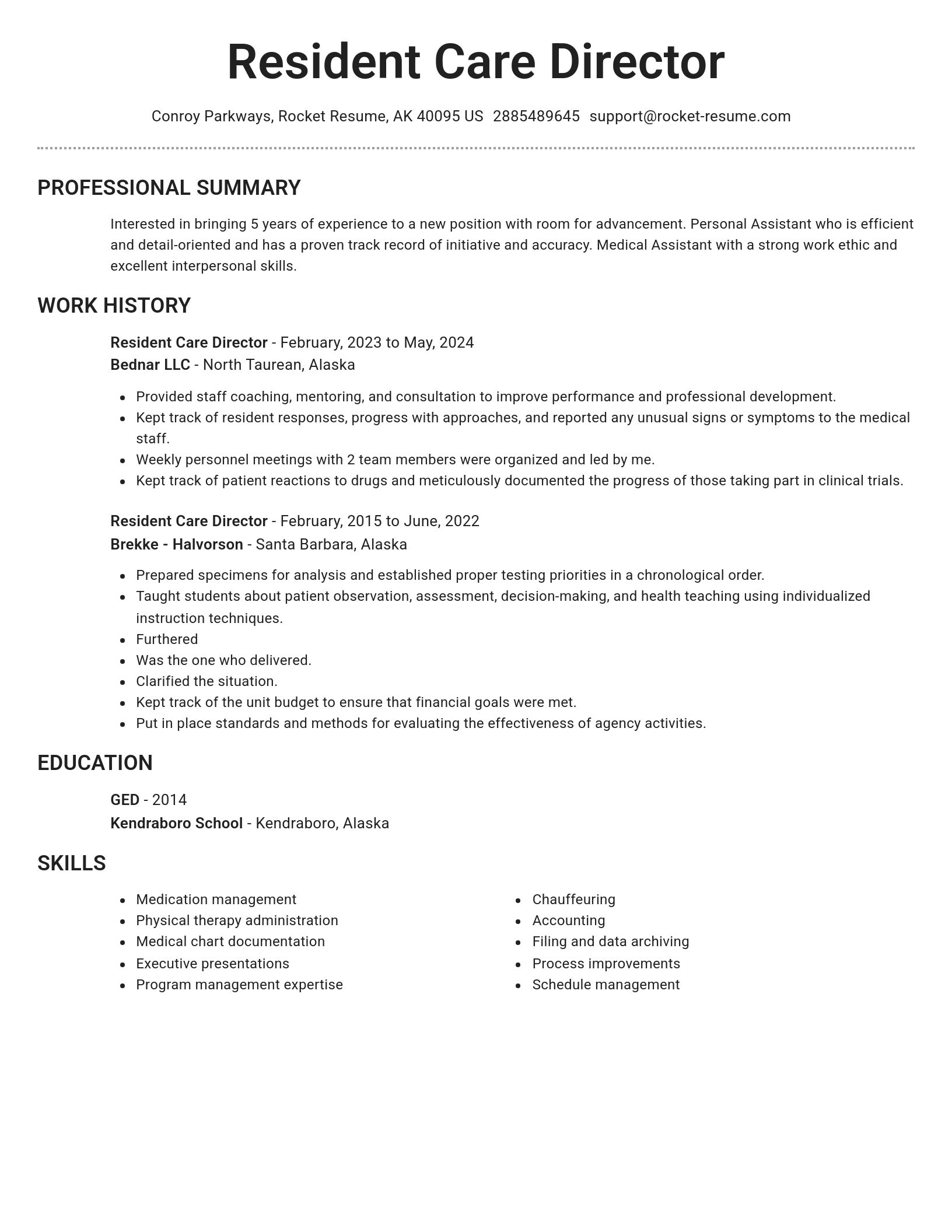 Brilliant resume template