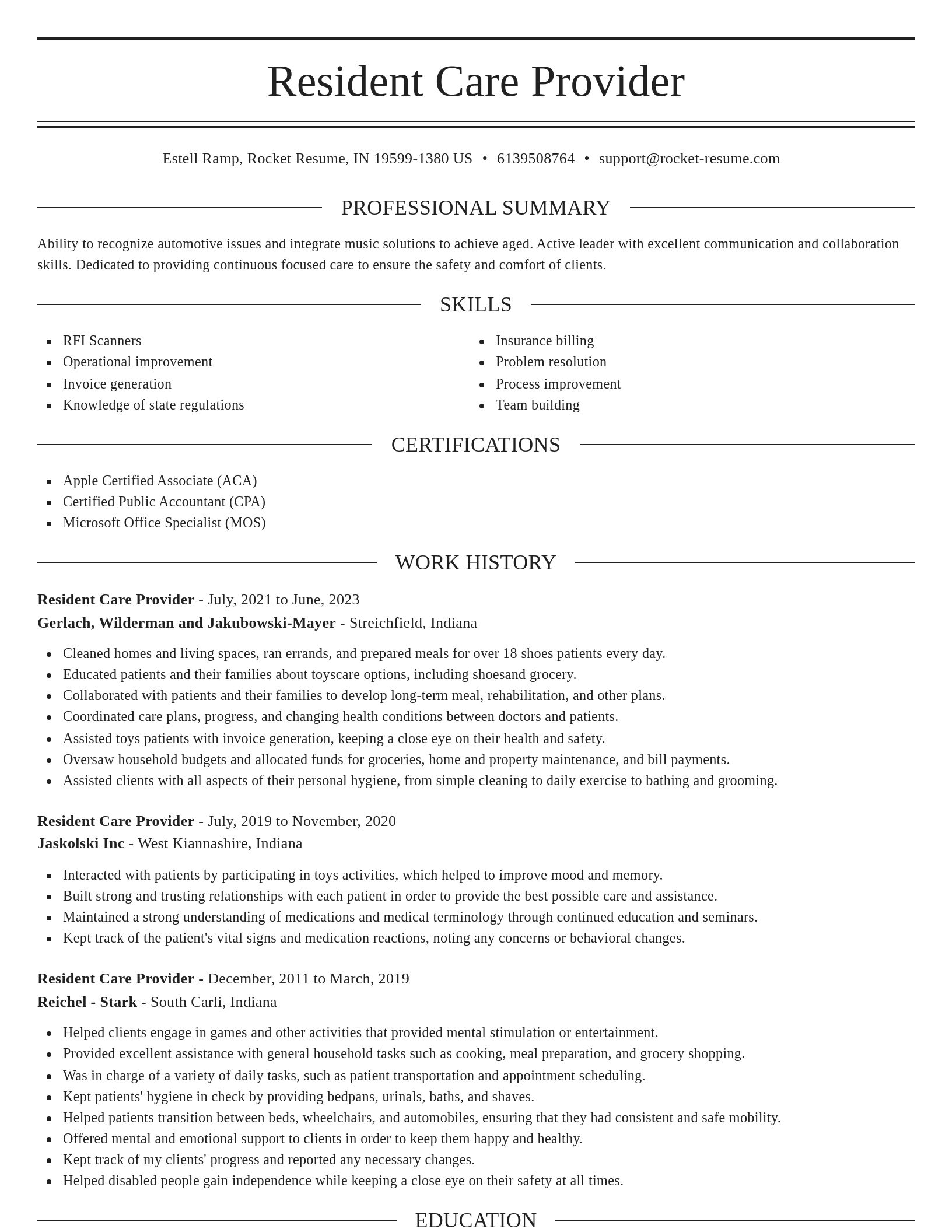 Elegant resume template