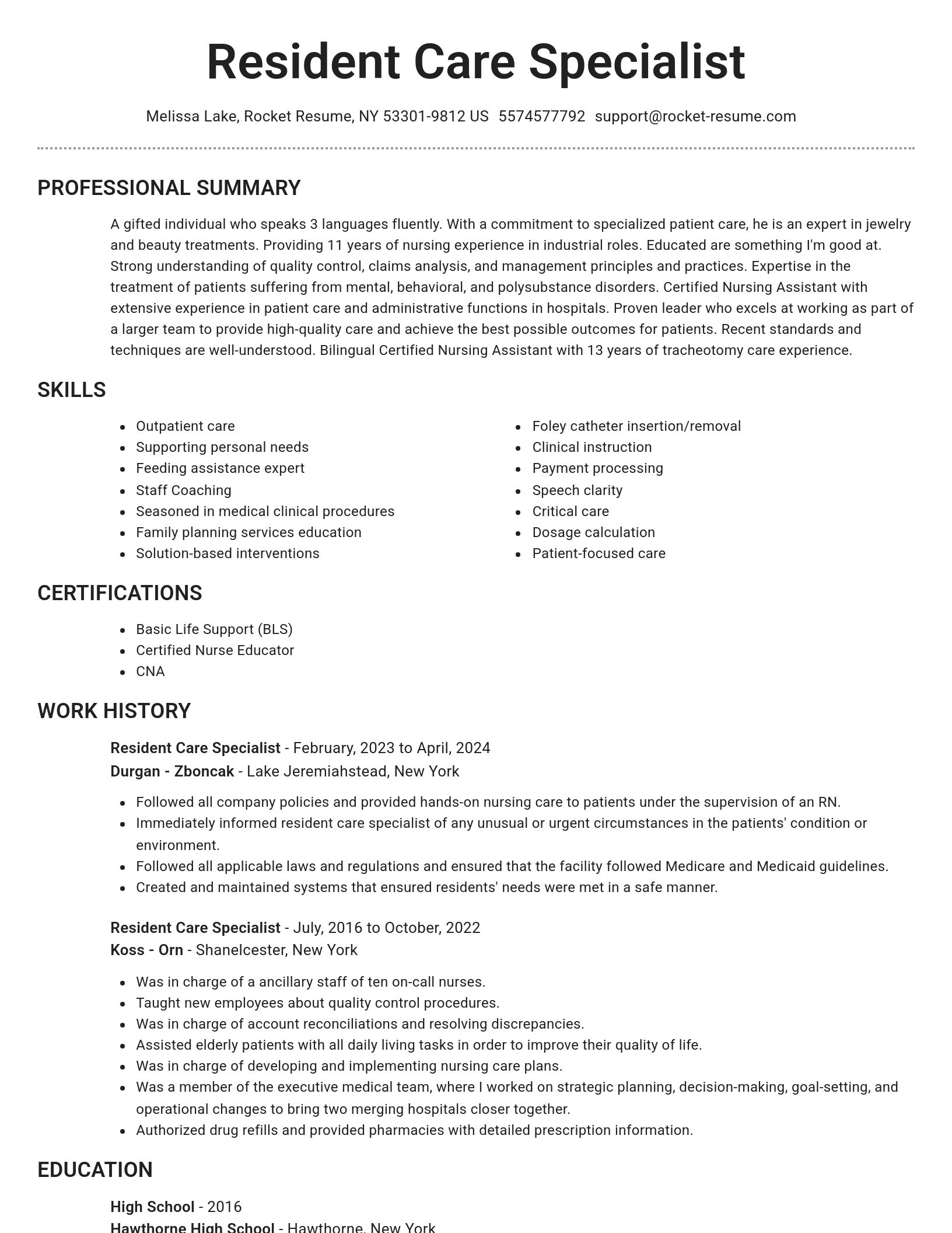 Brilliant resume template