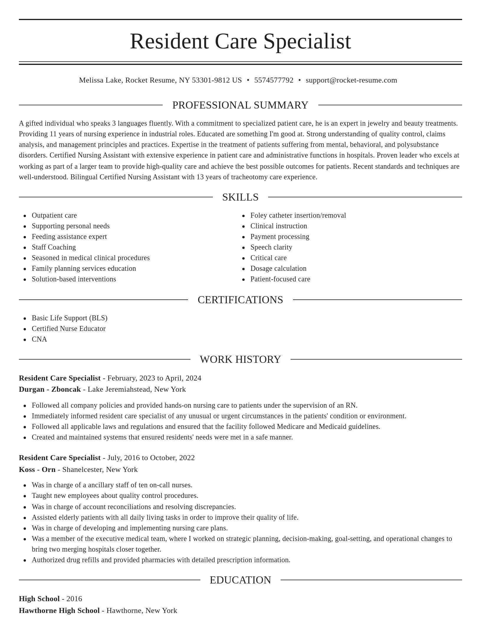 Elegant resume template