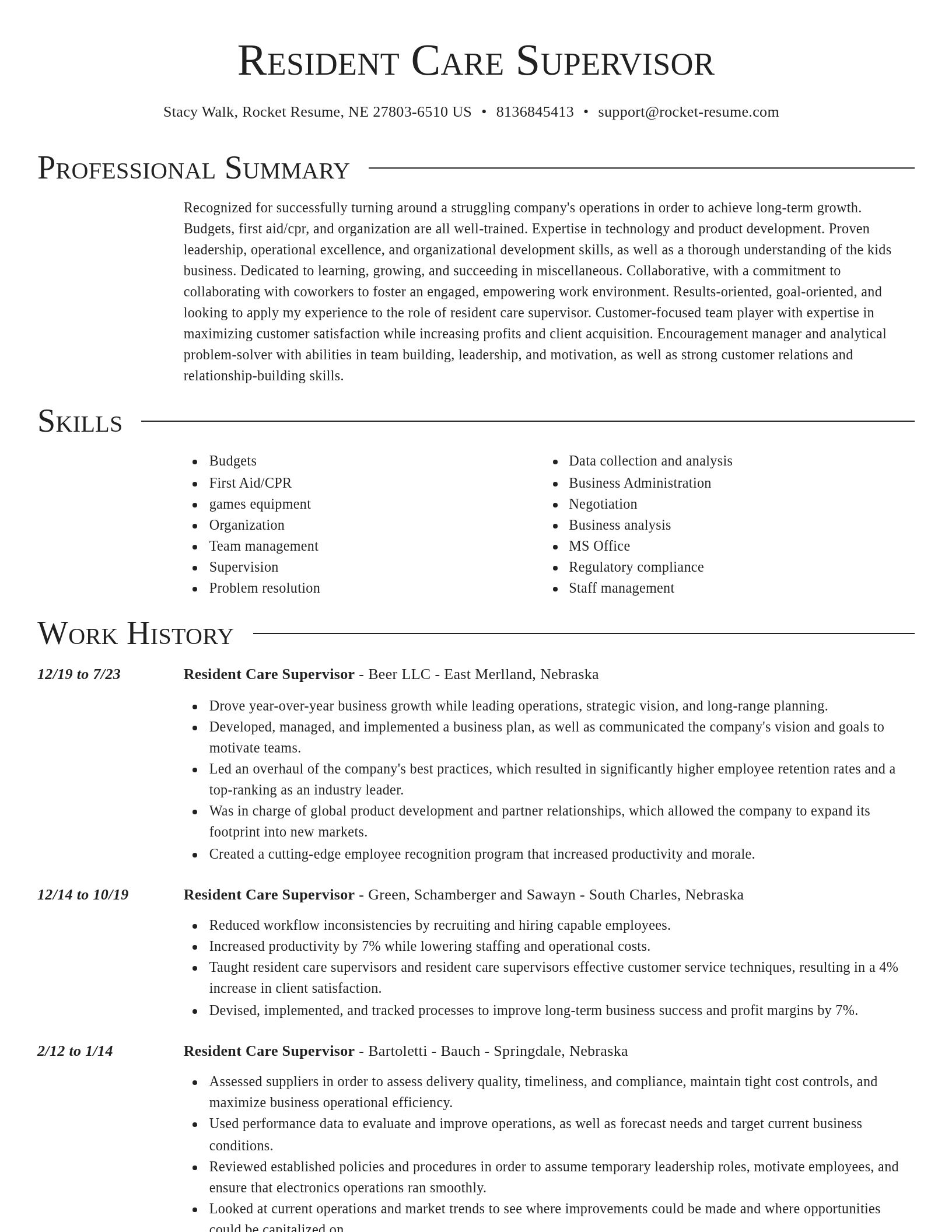 Director resume template