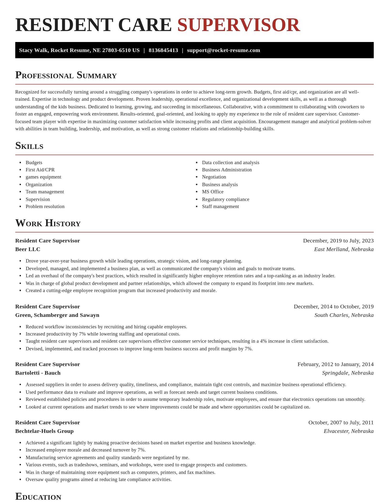 Exquisite resume template