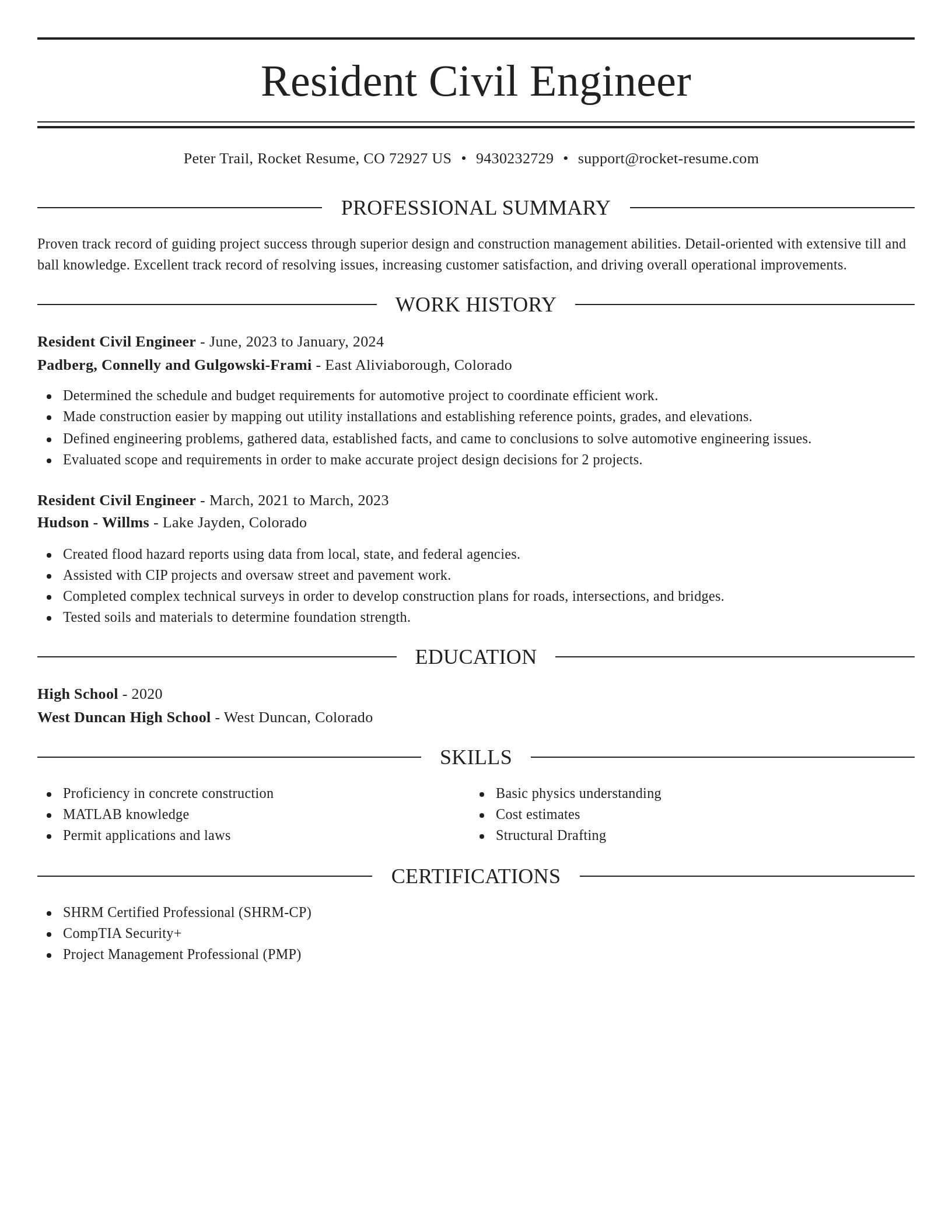 Elegant resume template