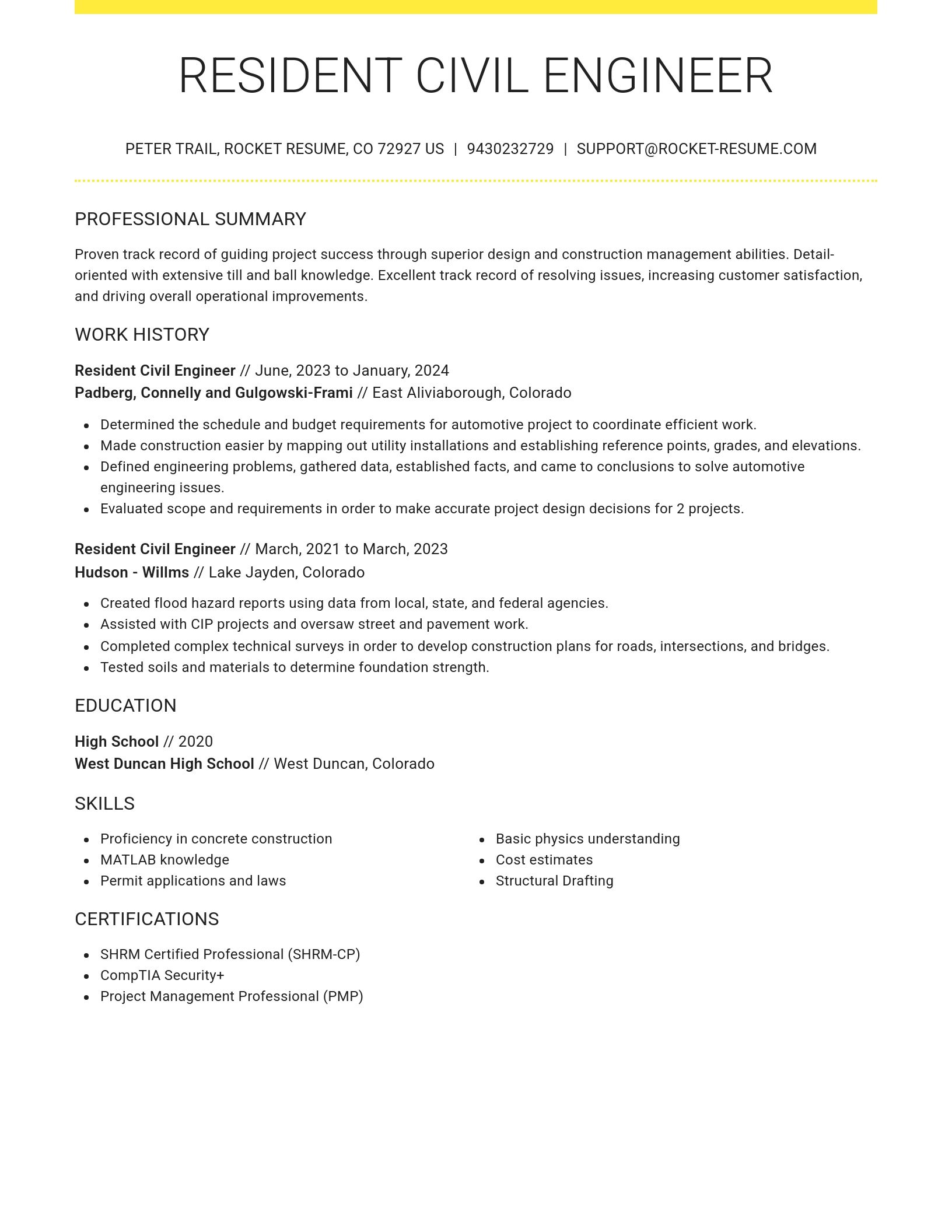 Grand resume template
