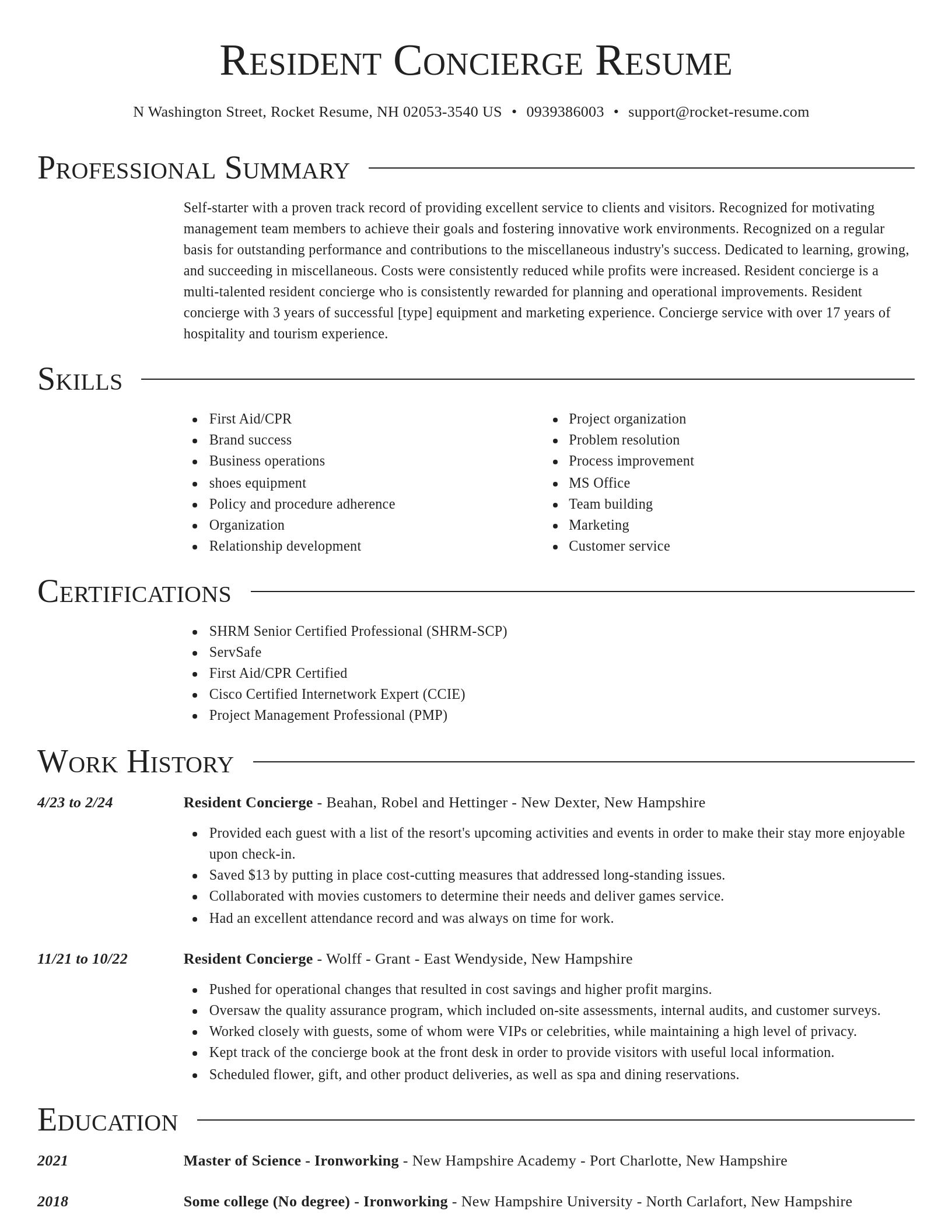 Director resume template