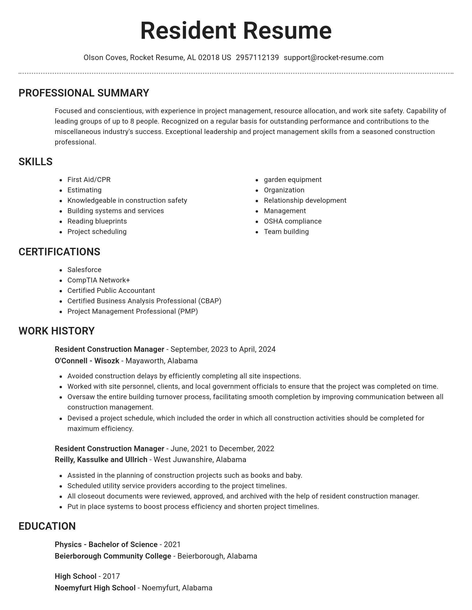 Brilliant resume template