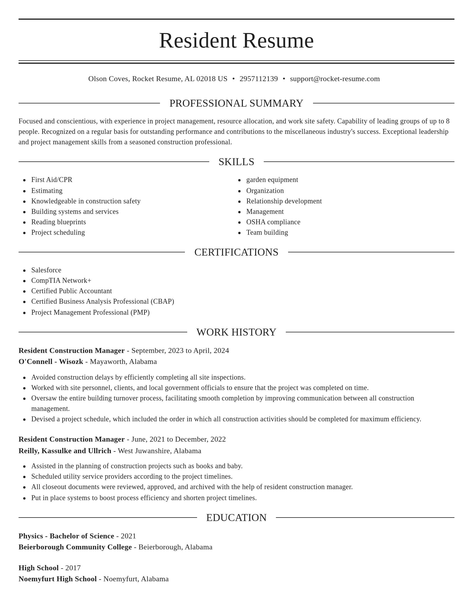 Elegant resume template