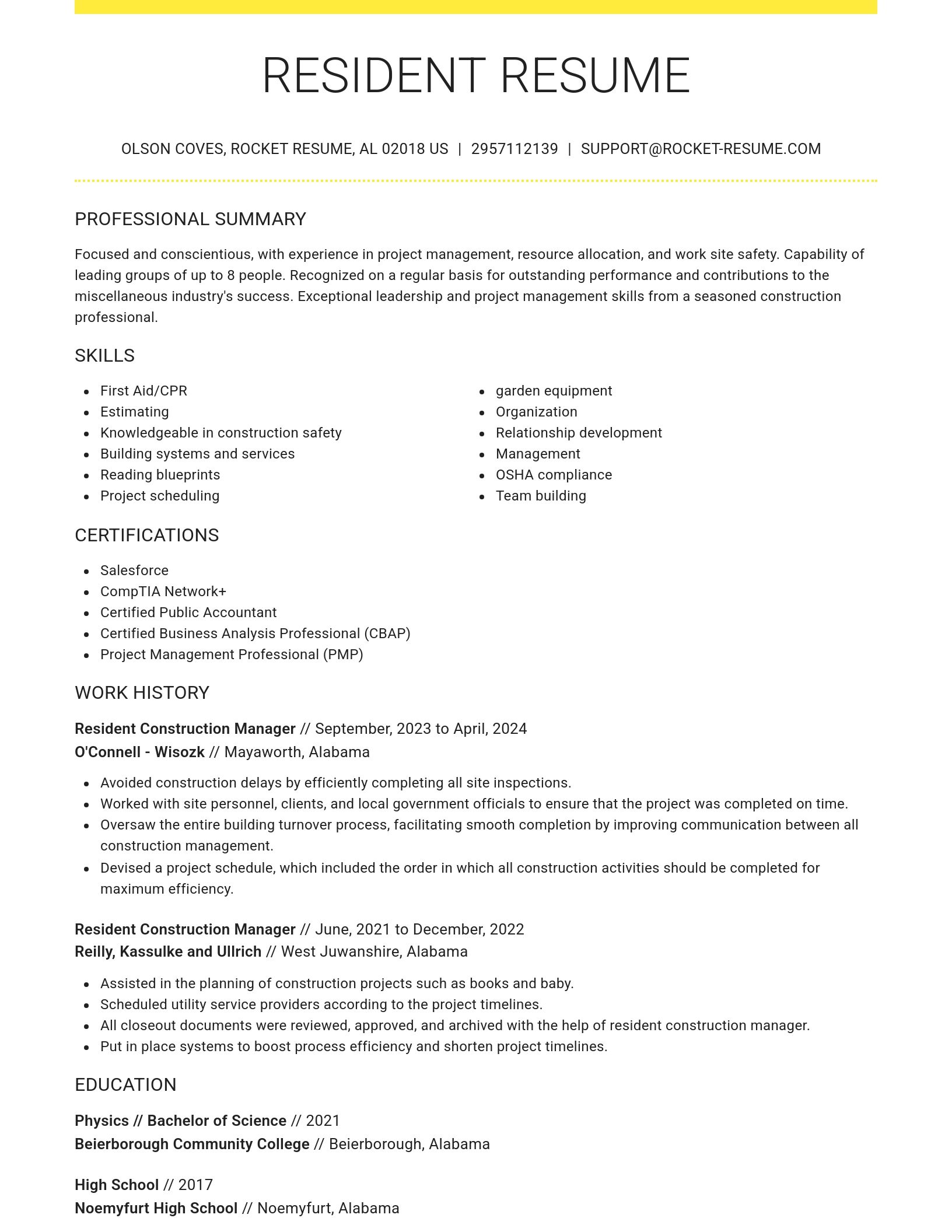 Grand resume template