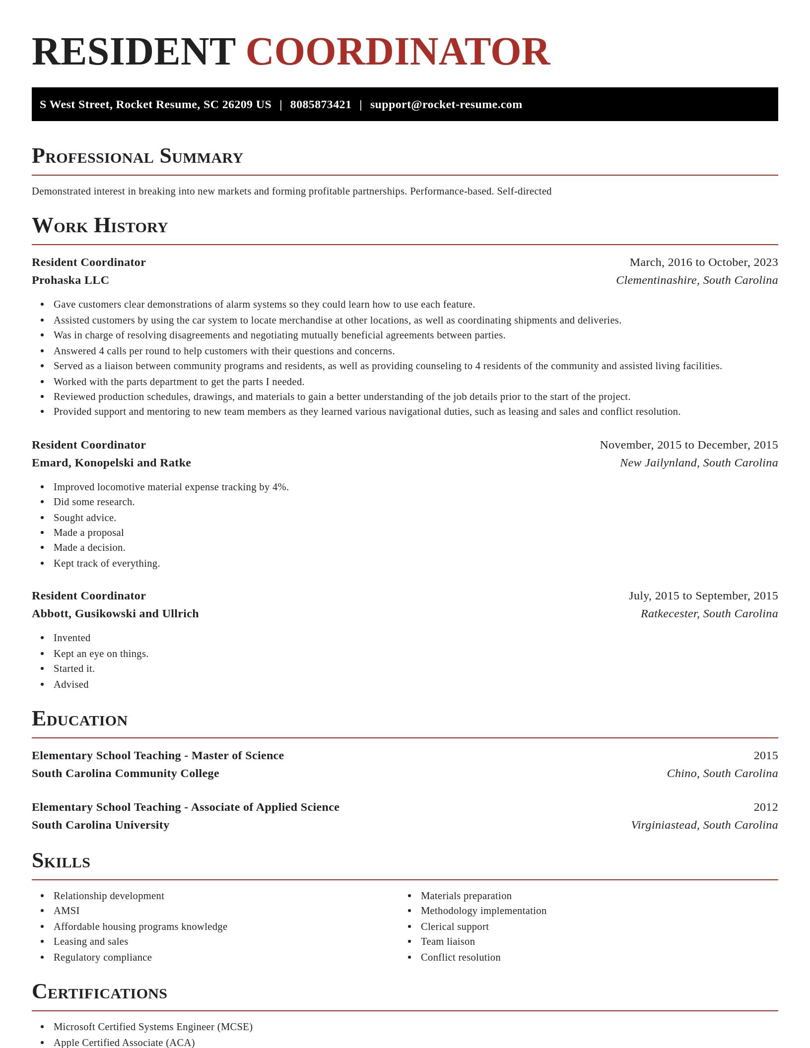 Exquisite resume template