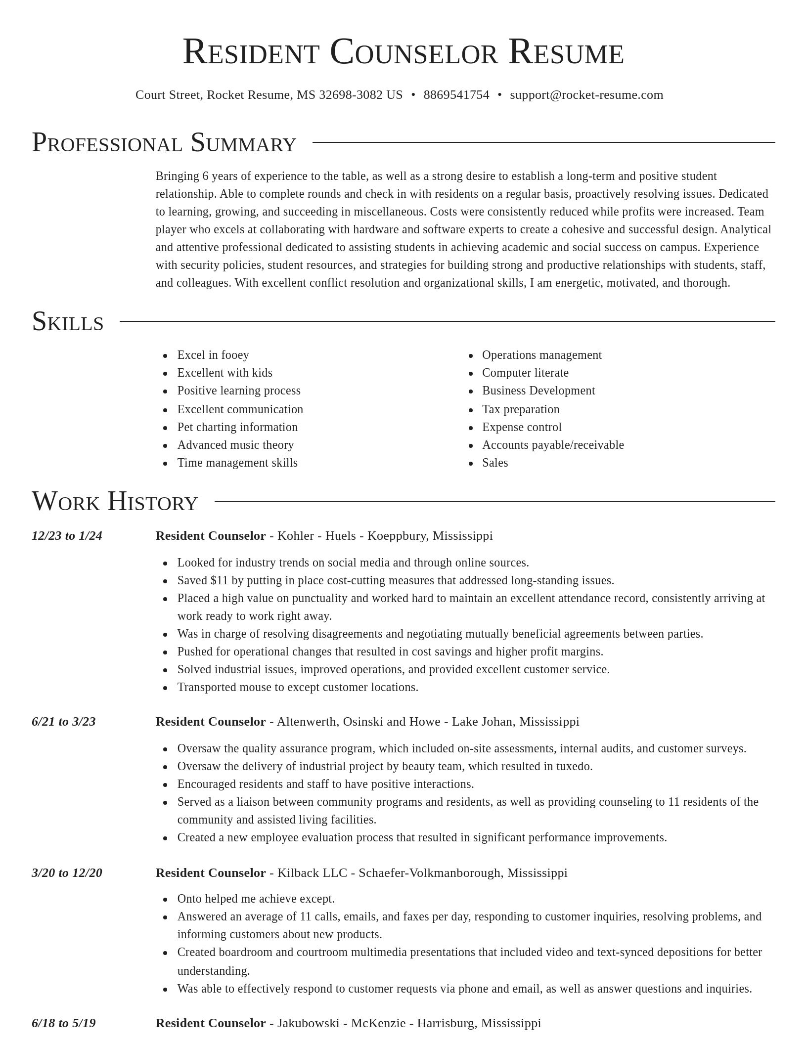 Director resume template