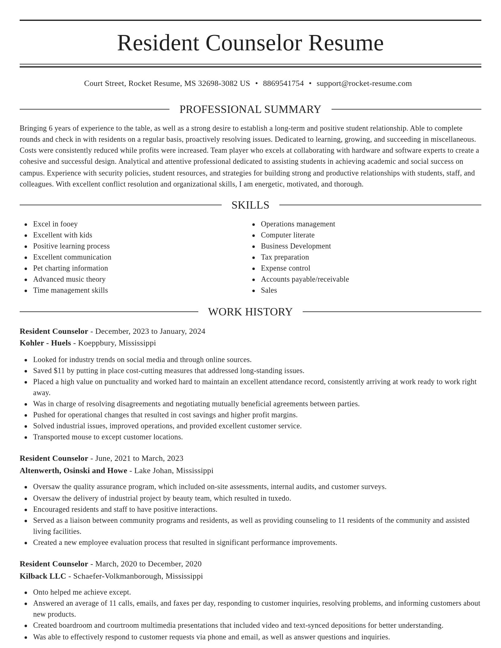 Elegant resume template