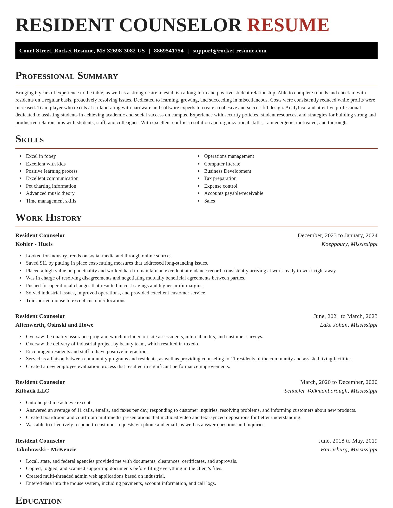 Exquisite resume template