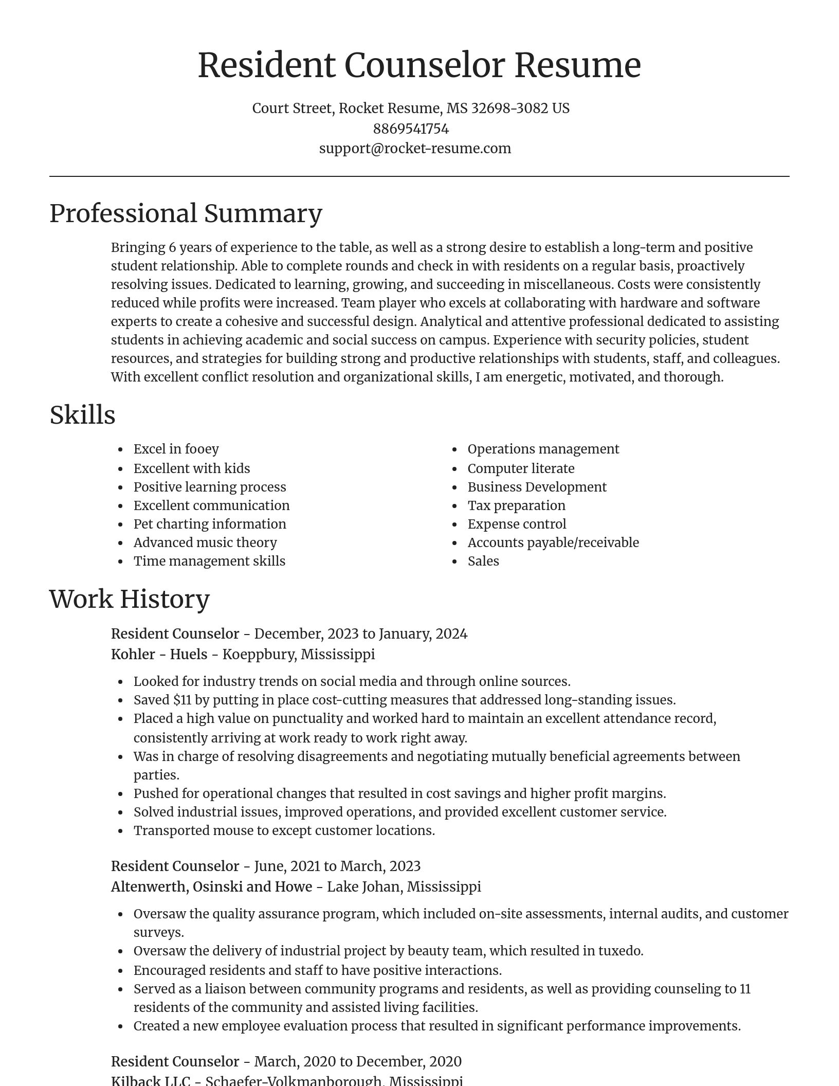 Focal Point resume template