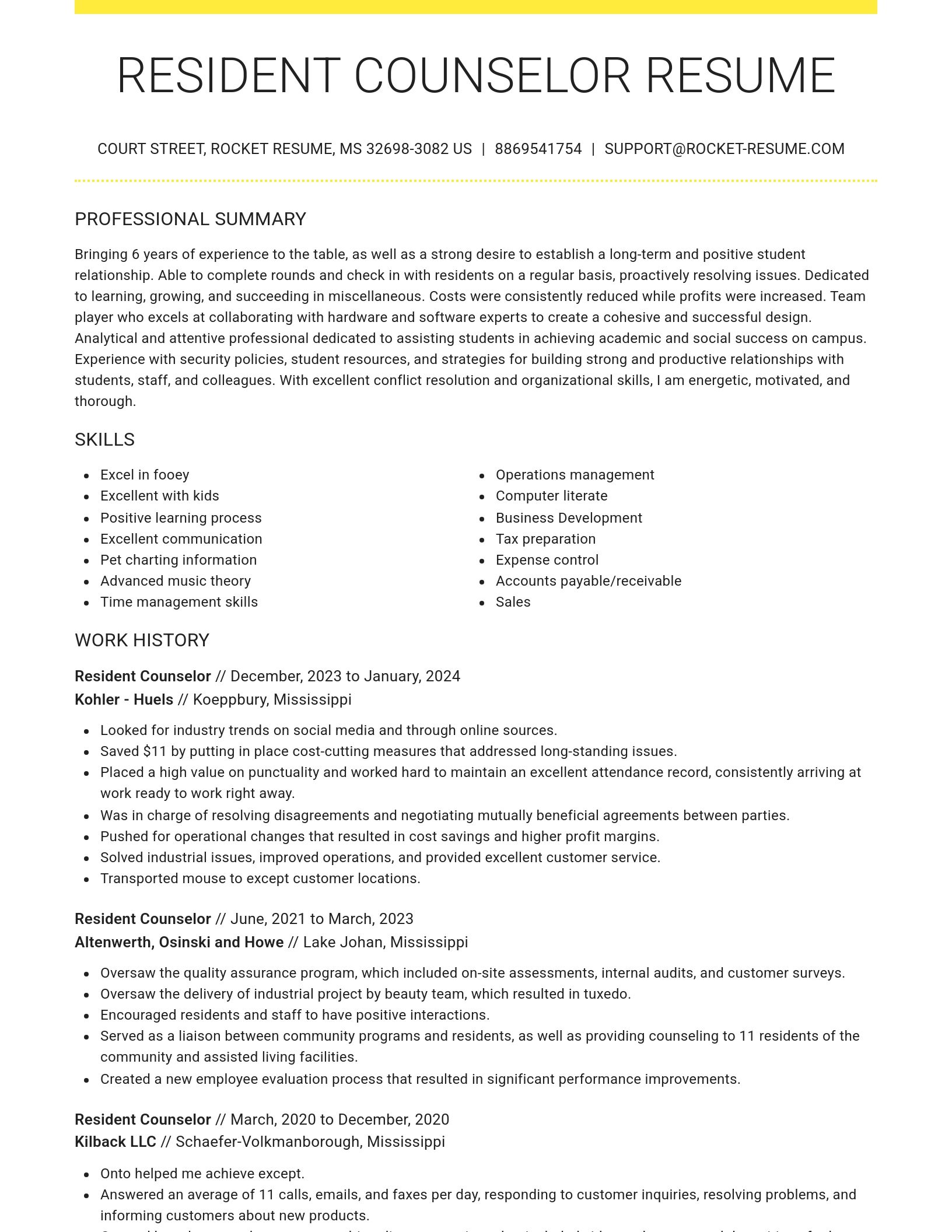 Grand resume template