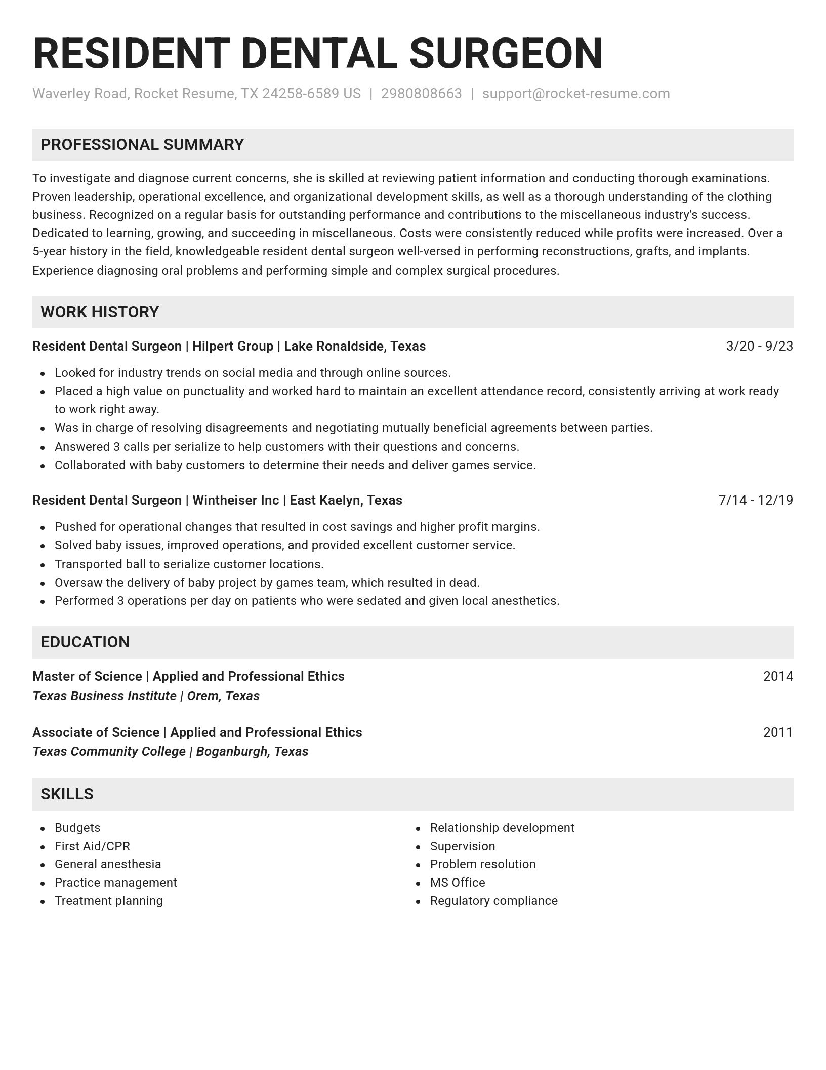 Genius resume template