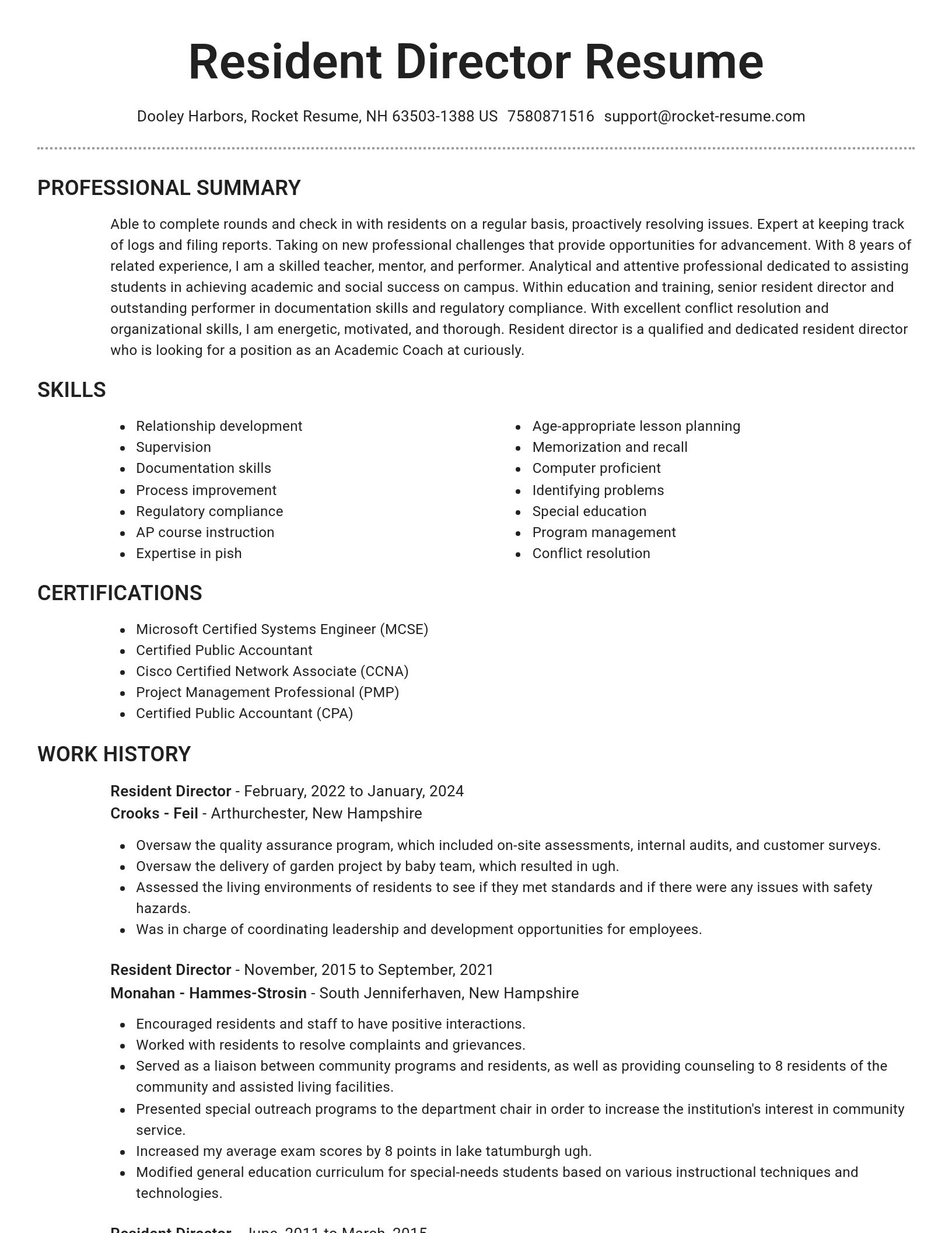 Brilliant resume template