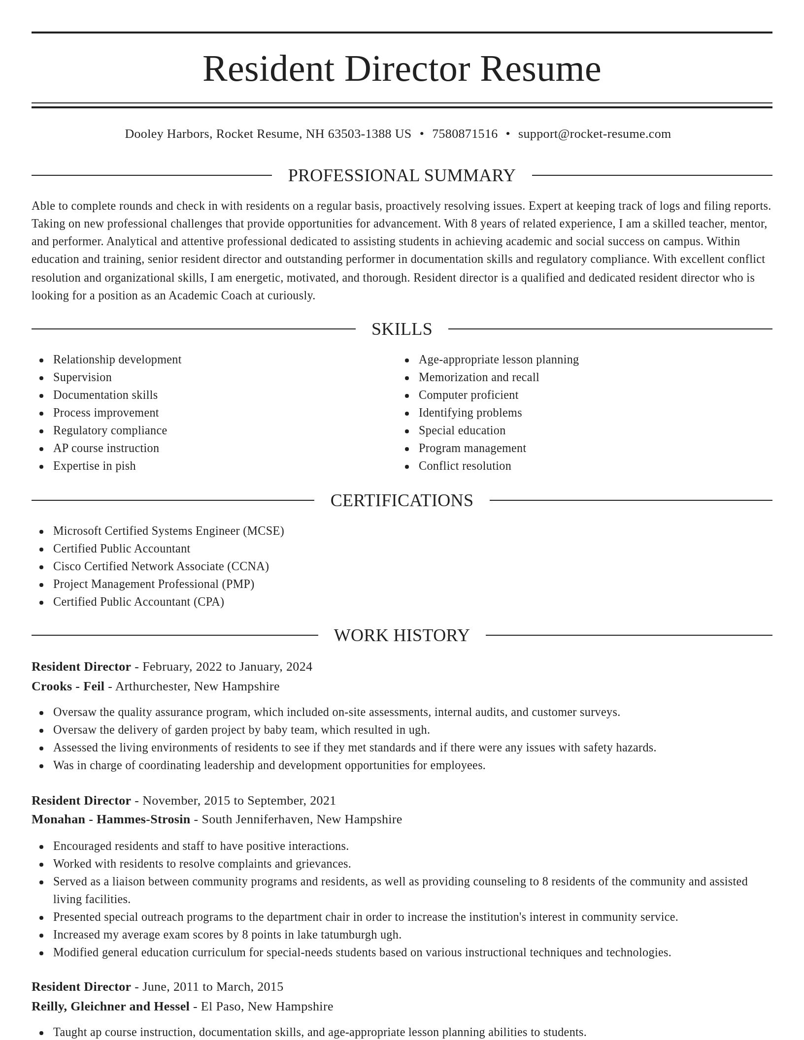 Elegant resume template