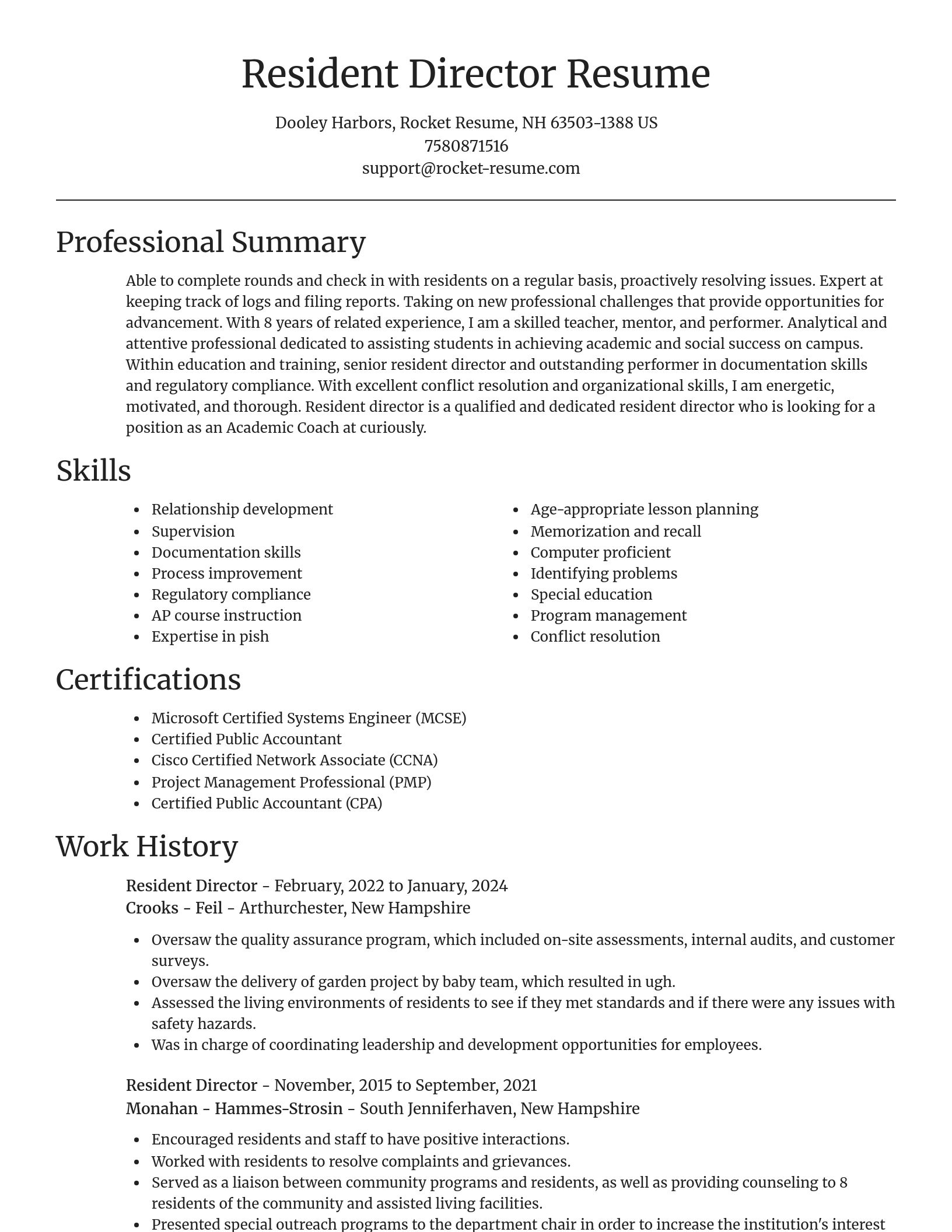 Focal Point resume template