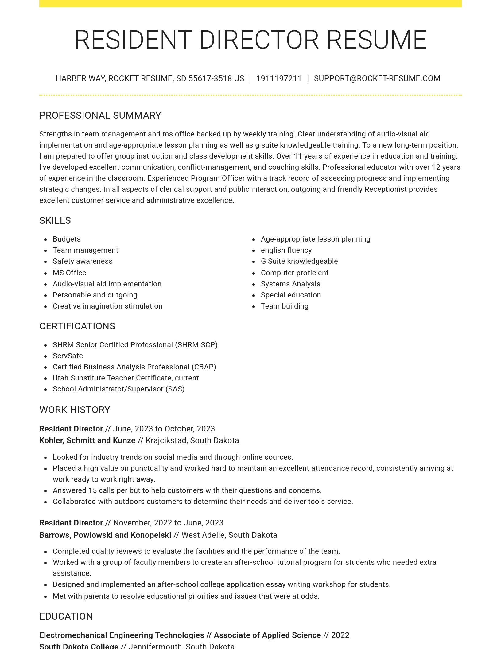 Grand resume template