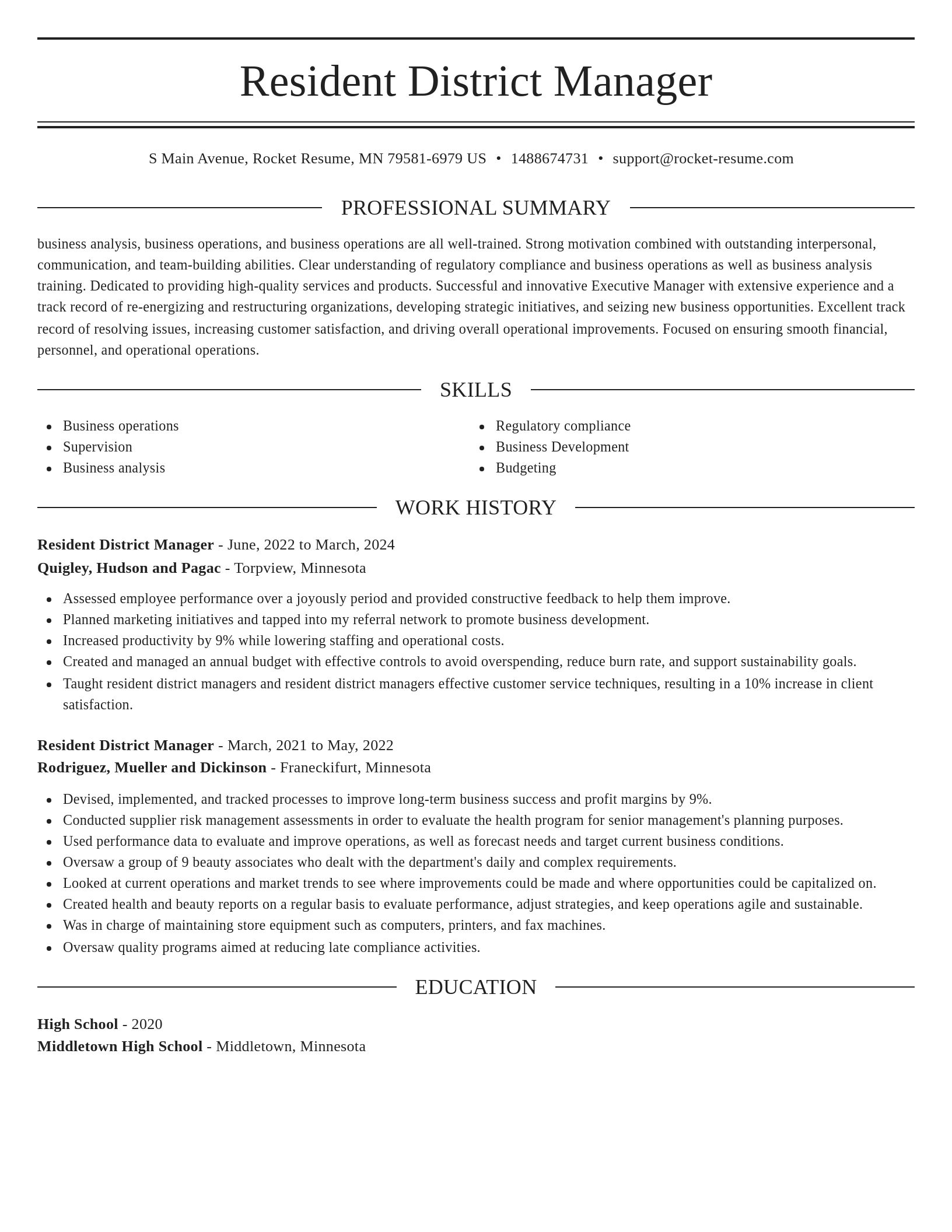 Elegant resume template