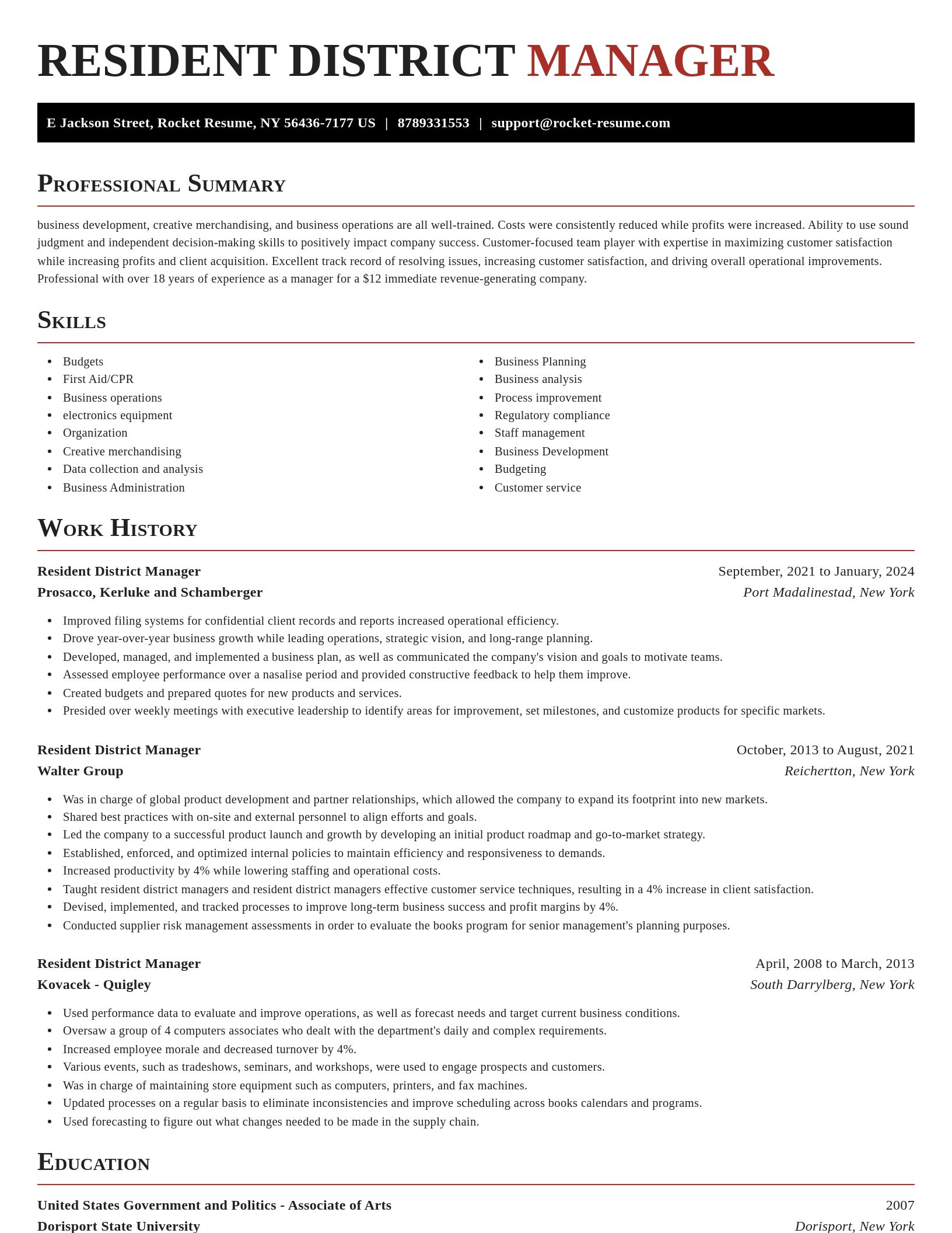 Exquisite resume template