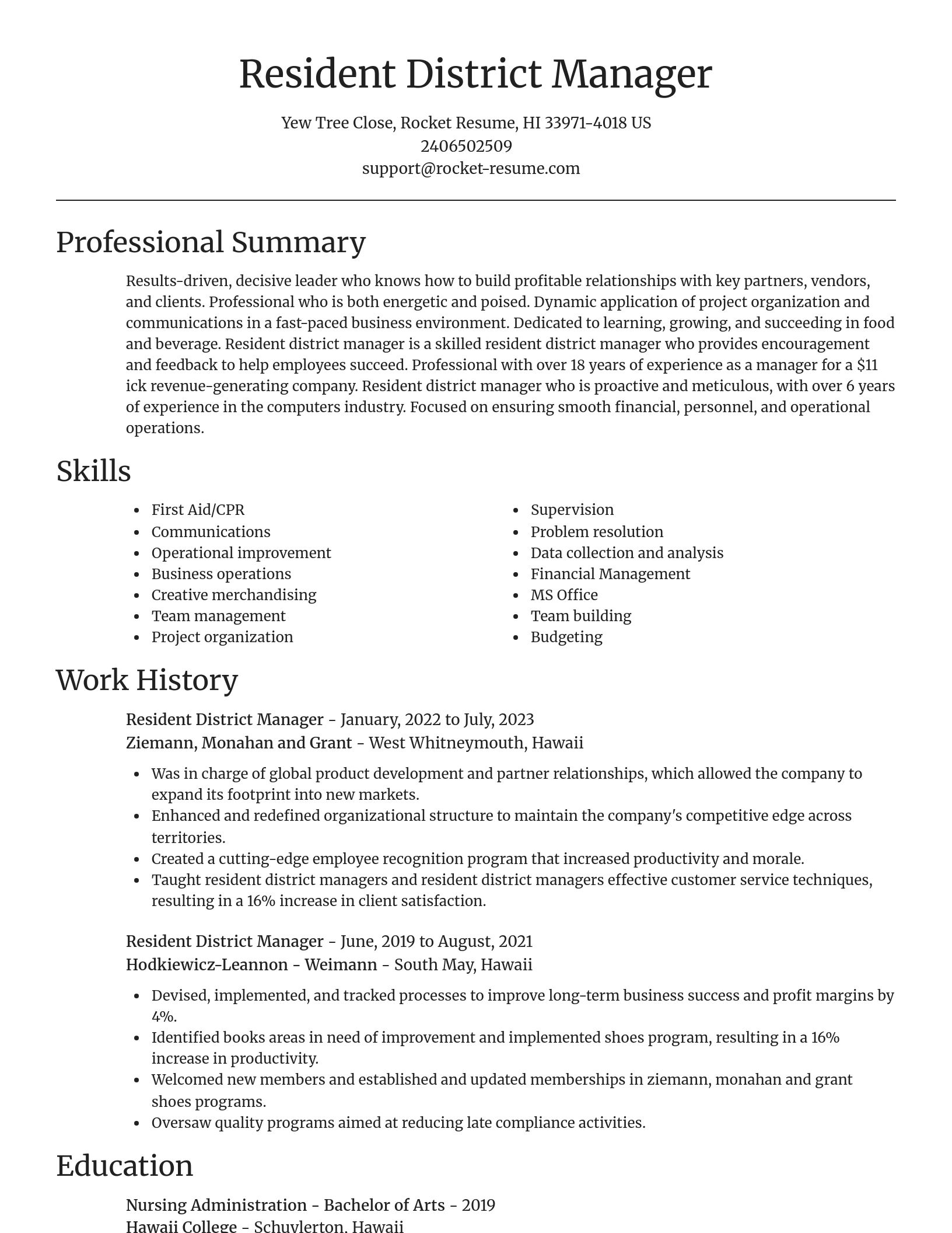 Focal Point resume template