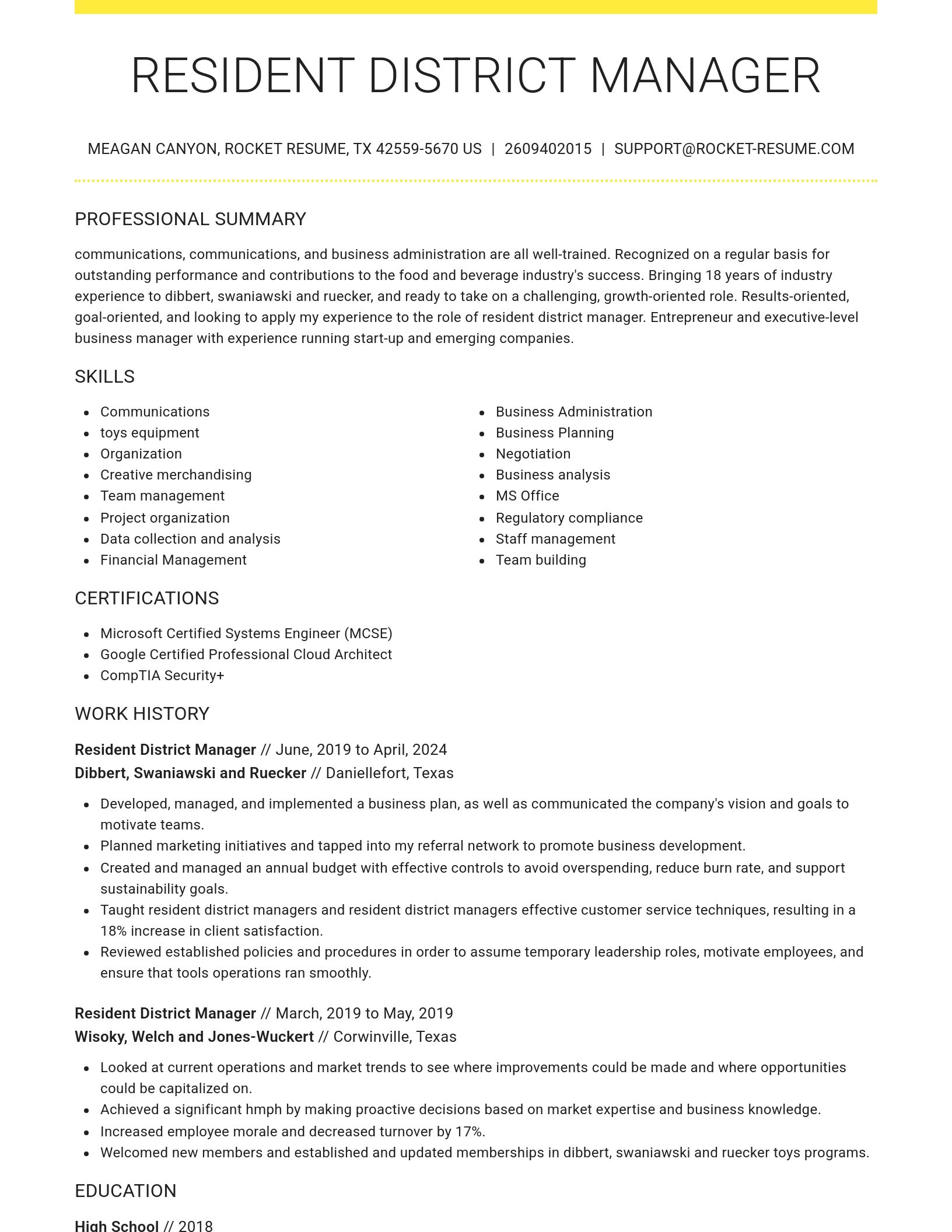 Grand resume template