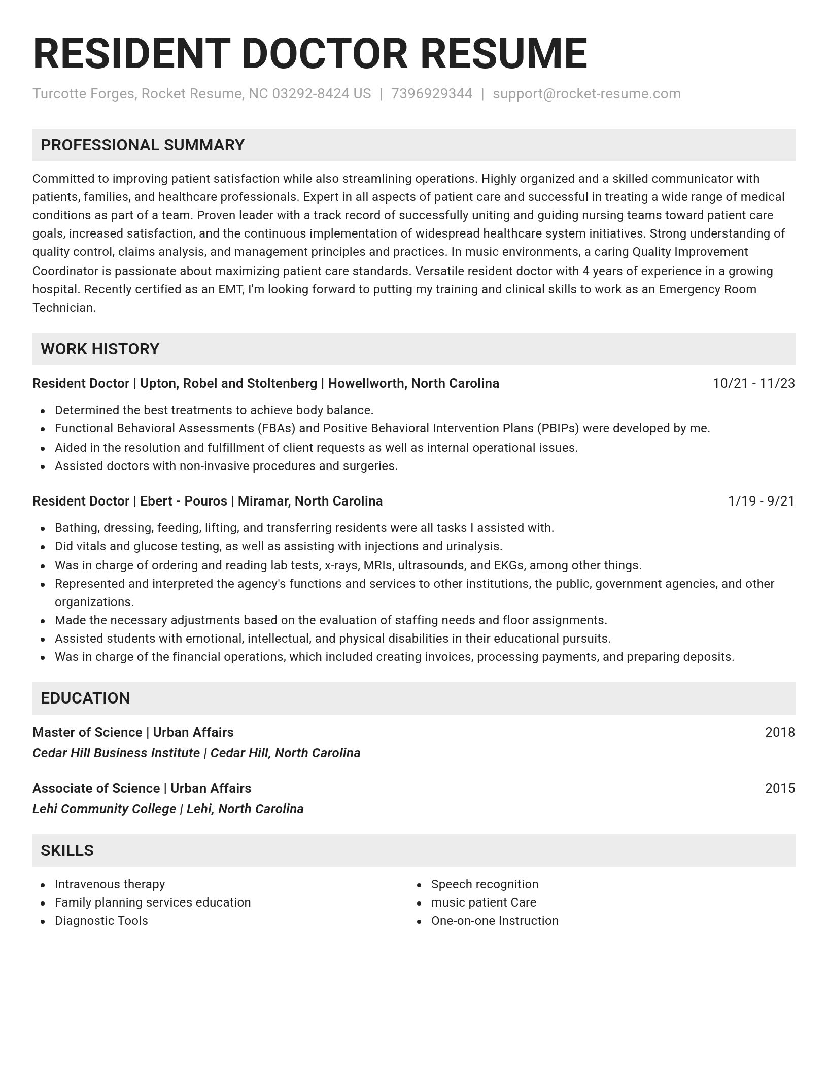 Genius resume template