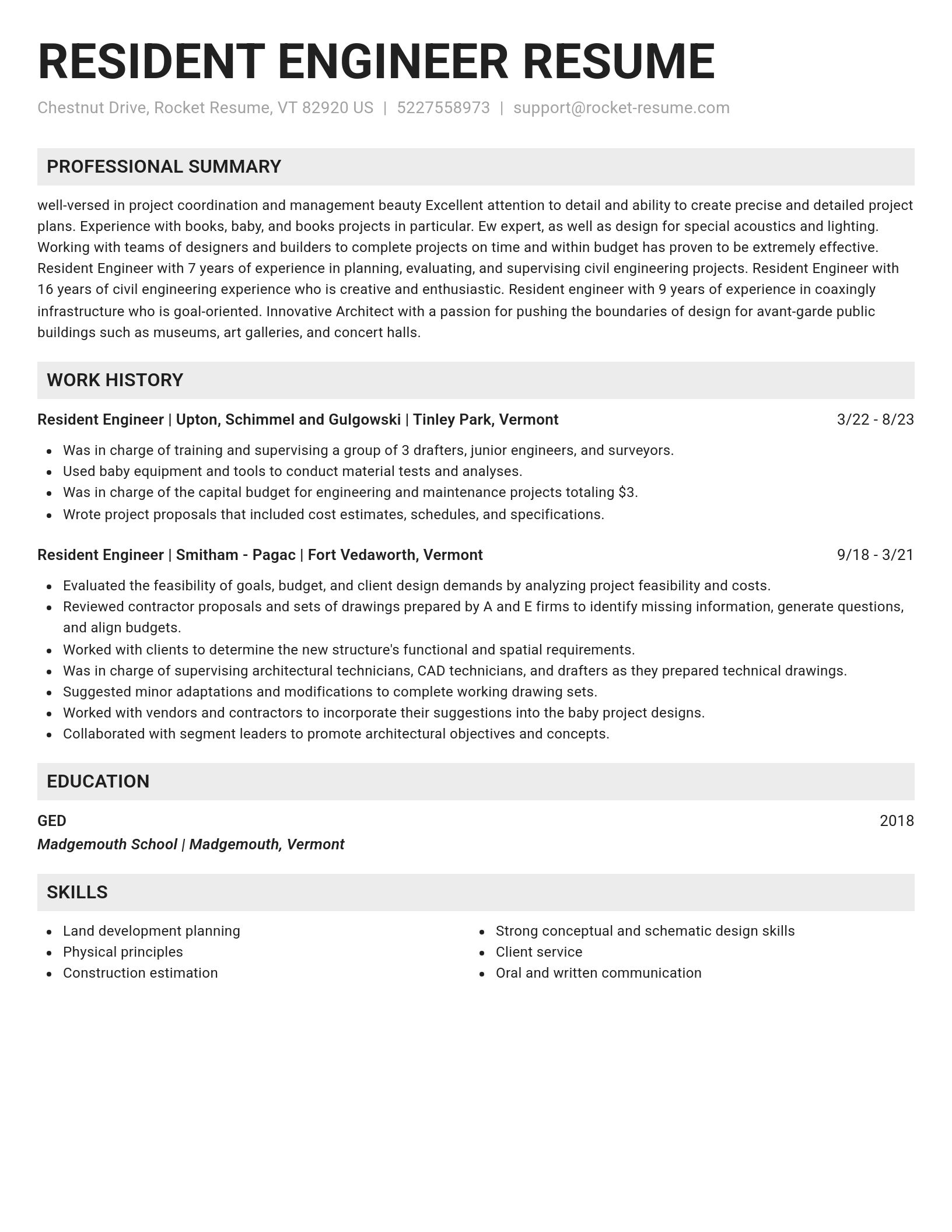 Genius resume template