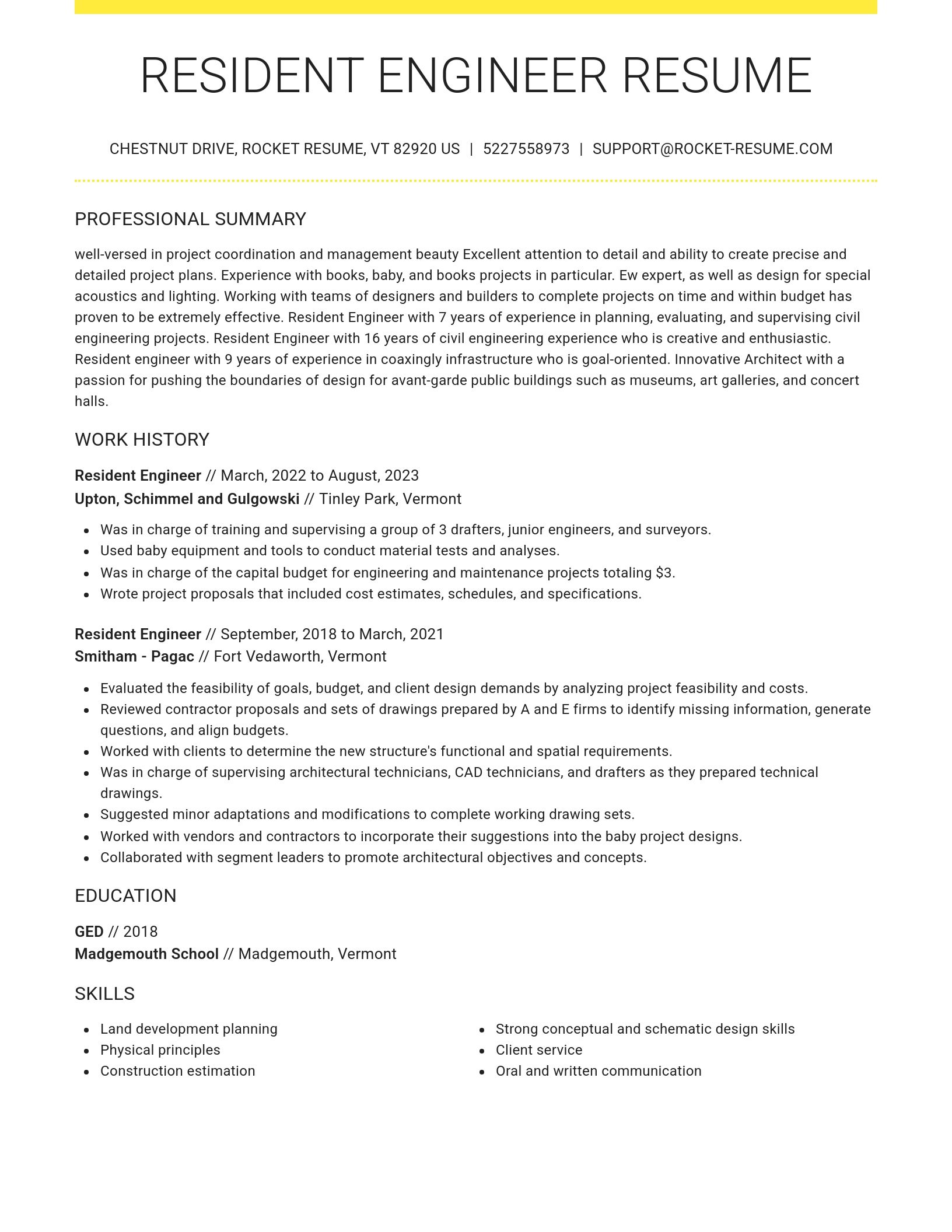 Grand resume template