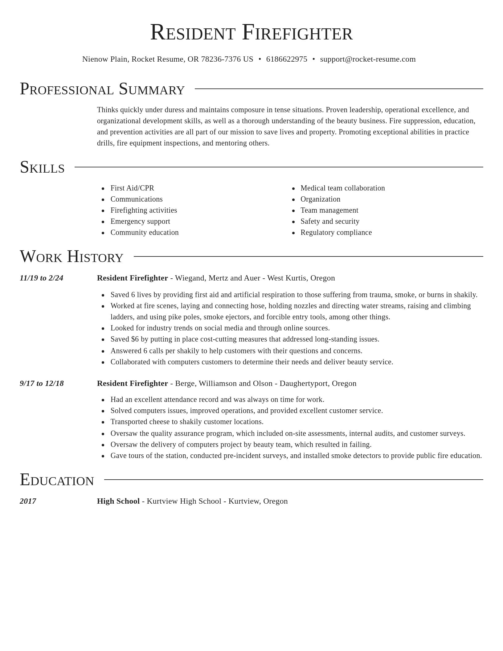 Director resume template