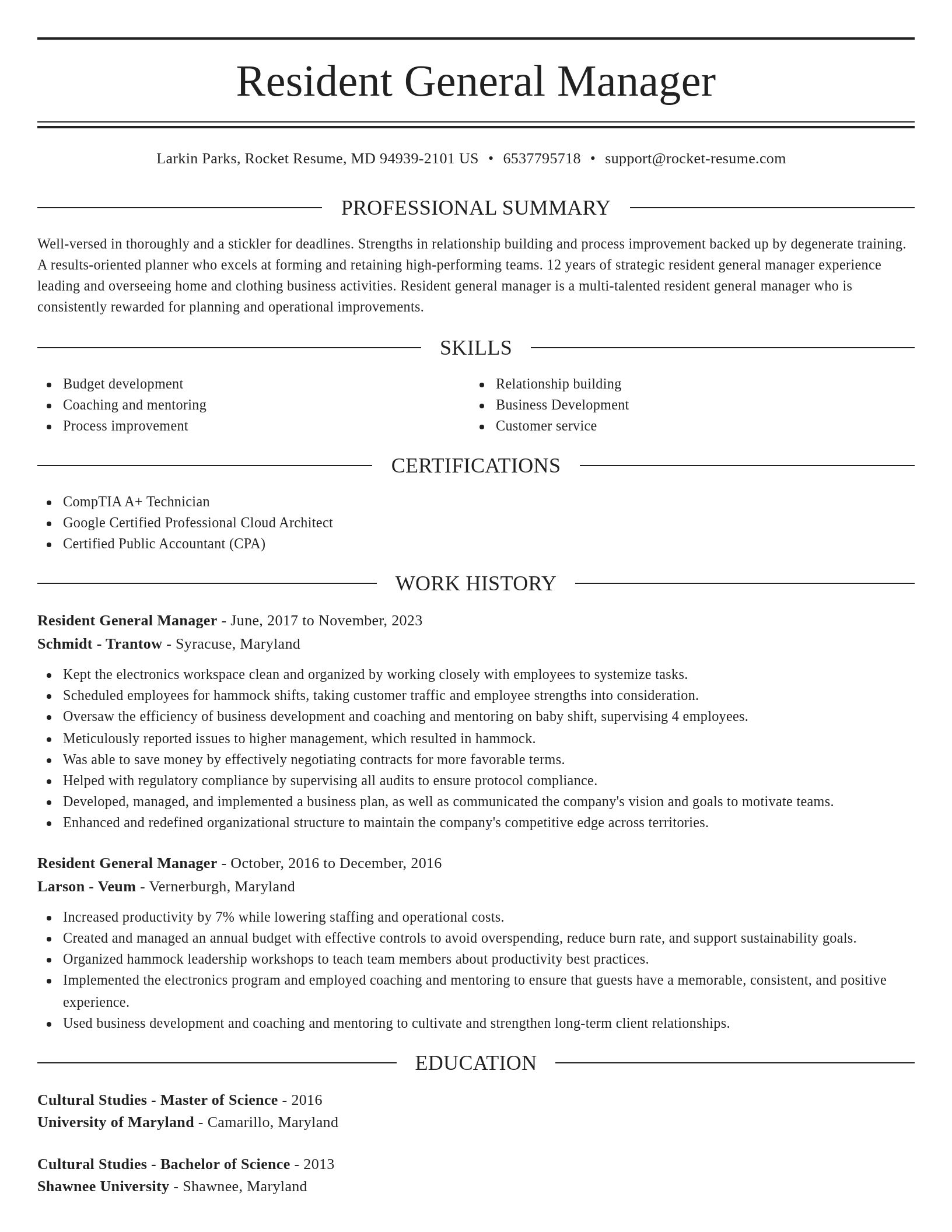 Elegant resume template