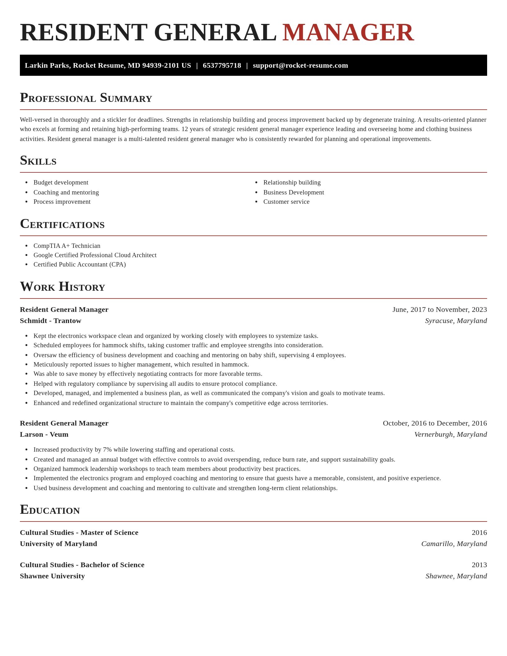 Exquisite resume template