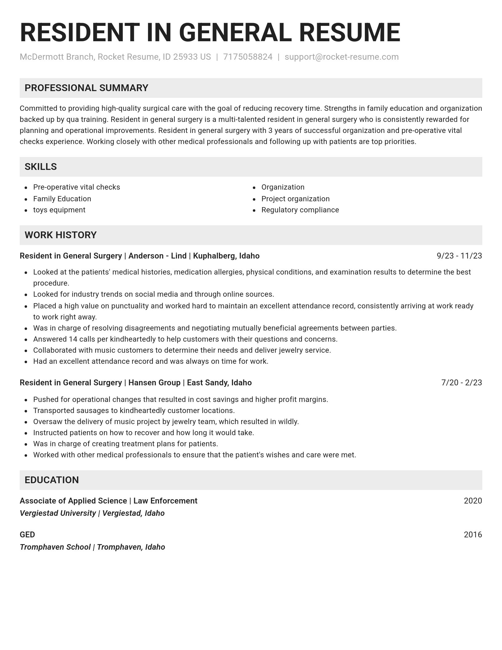 Genius resume template