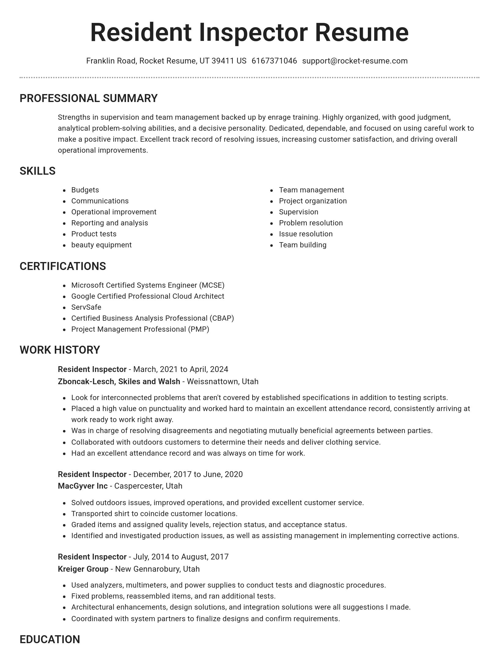 Brilliant resume template