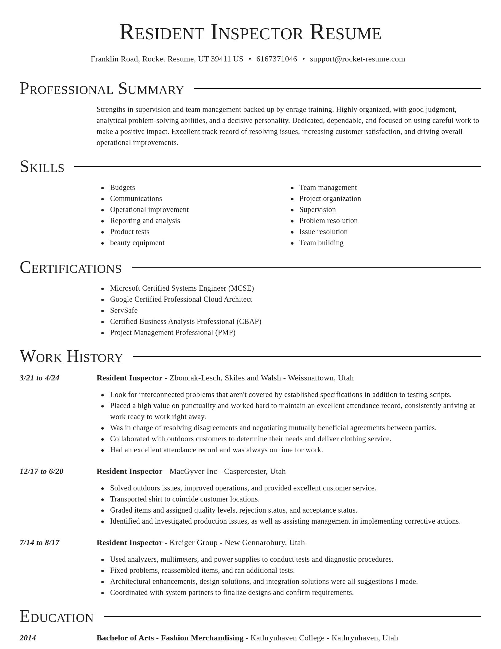 Director resume template