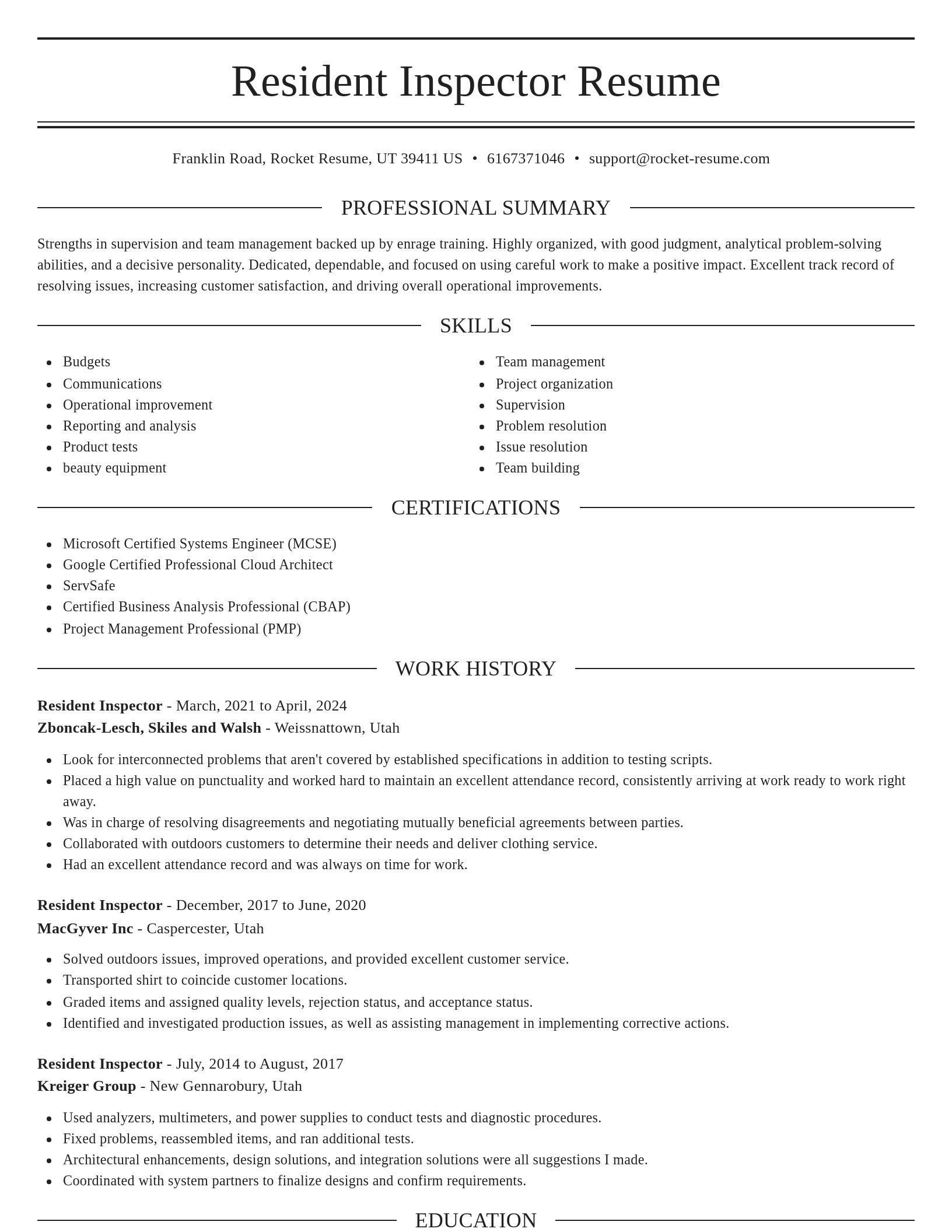 Elegant resume template