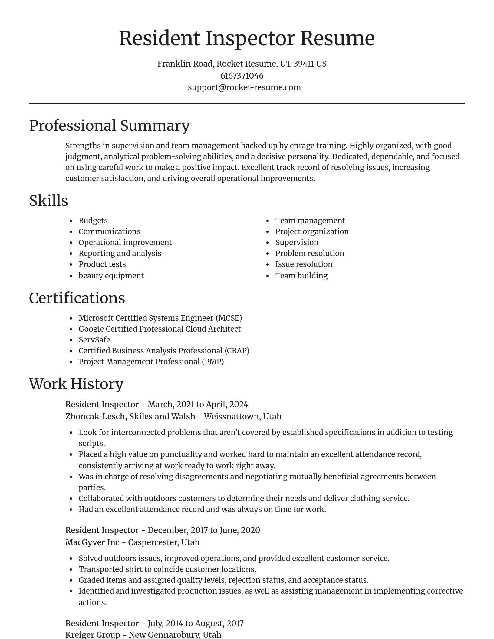 Focal Point resume template