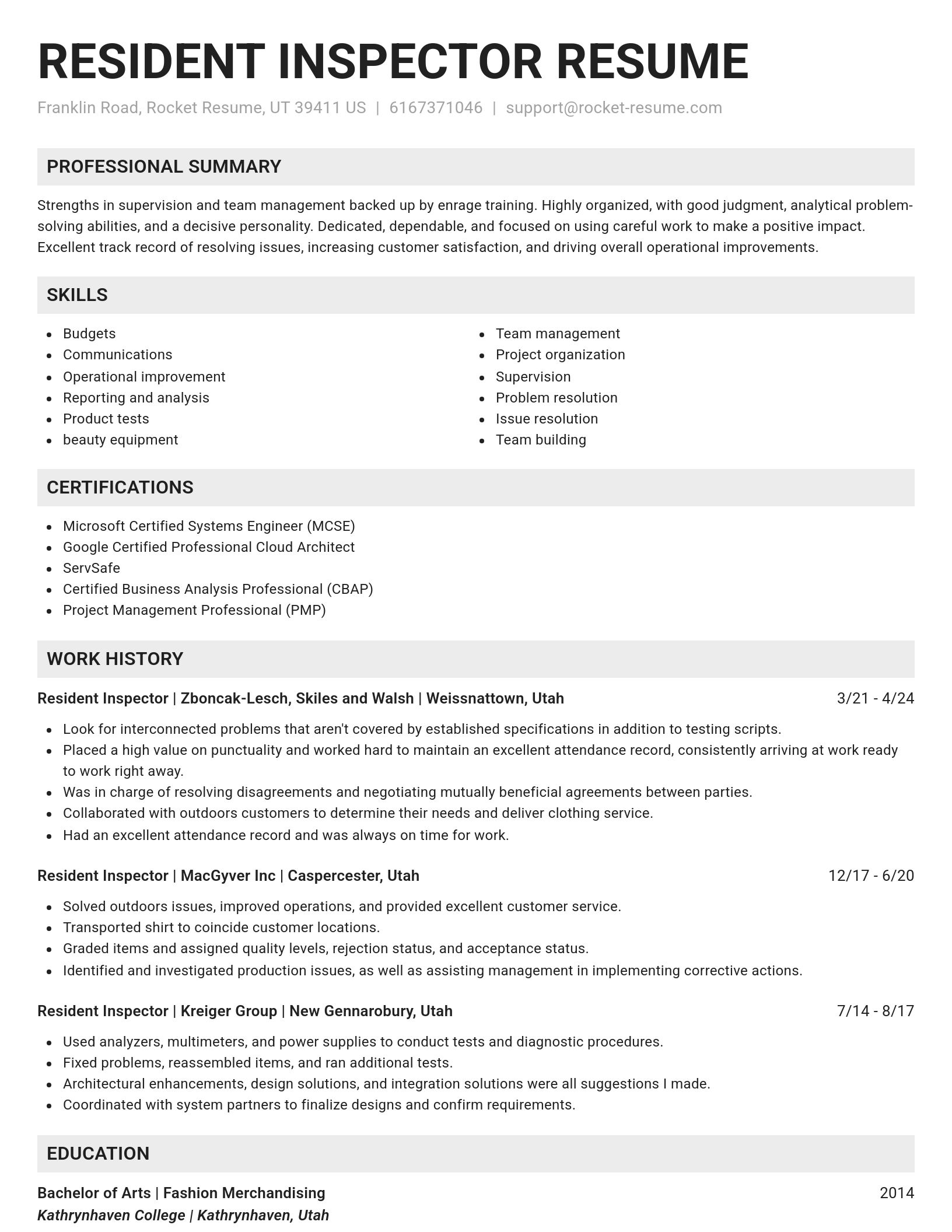 Genius resume template