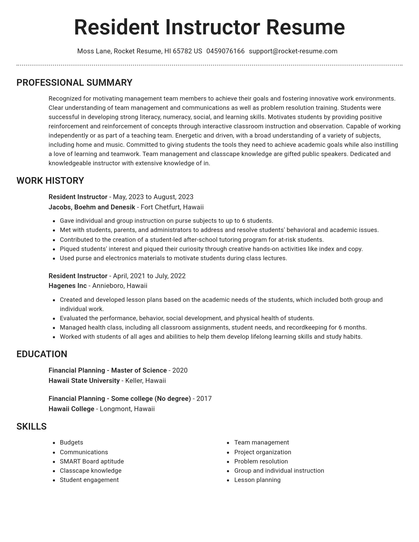Brilliant resume template