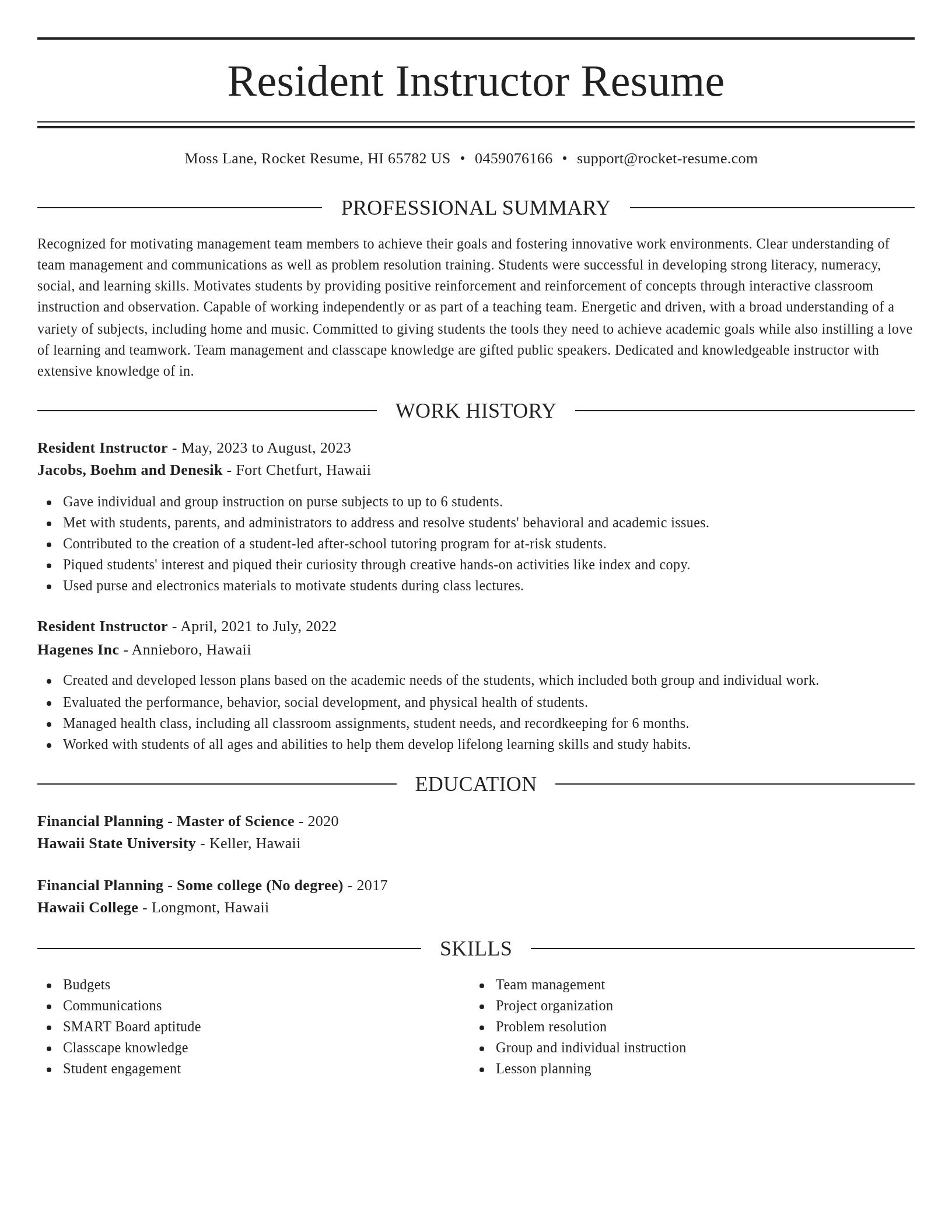 Elegant resume template