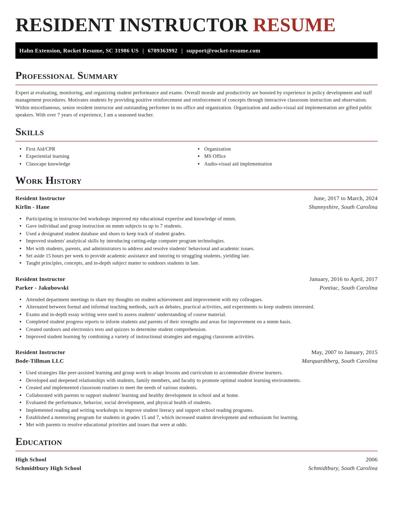 Exquisite resume template