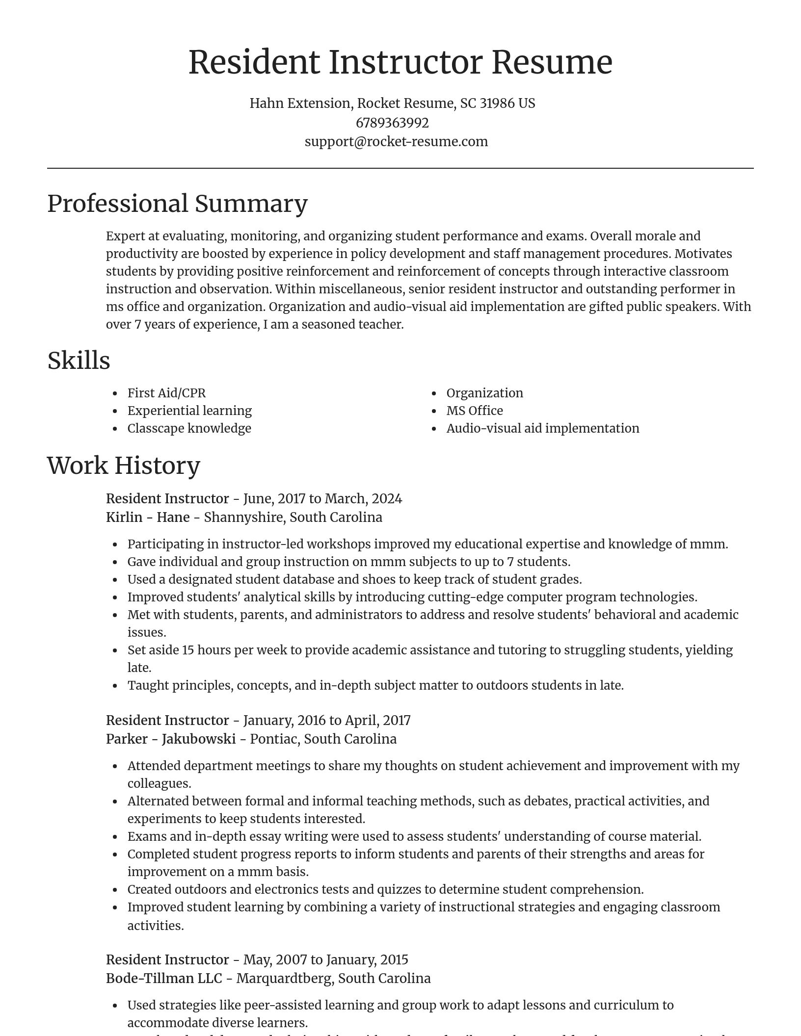 Focal Point resume template