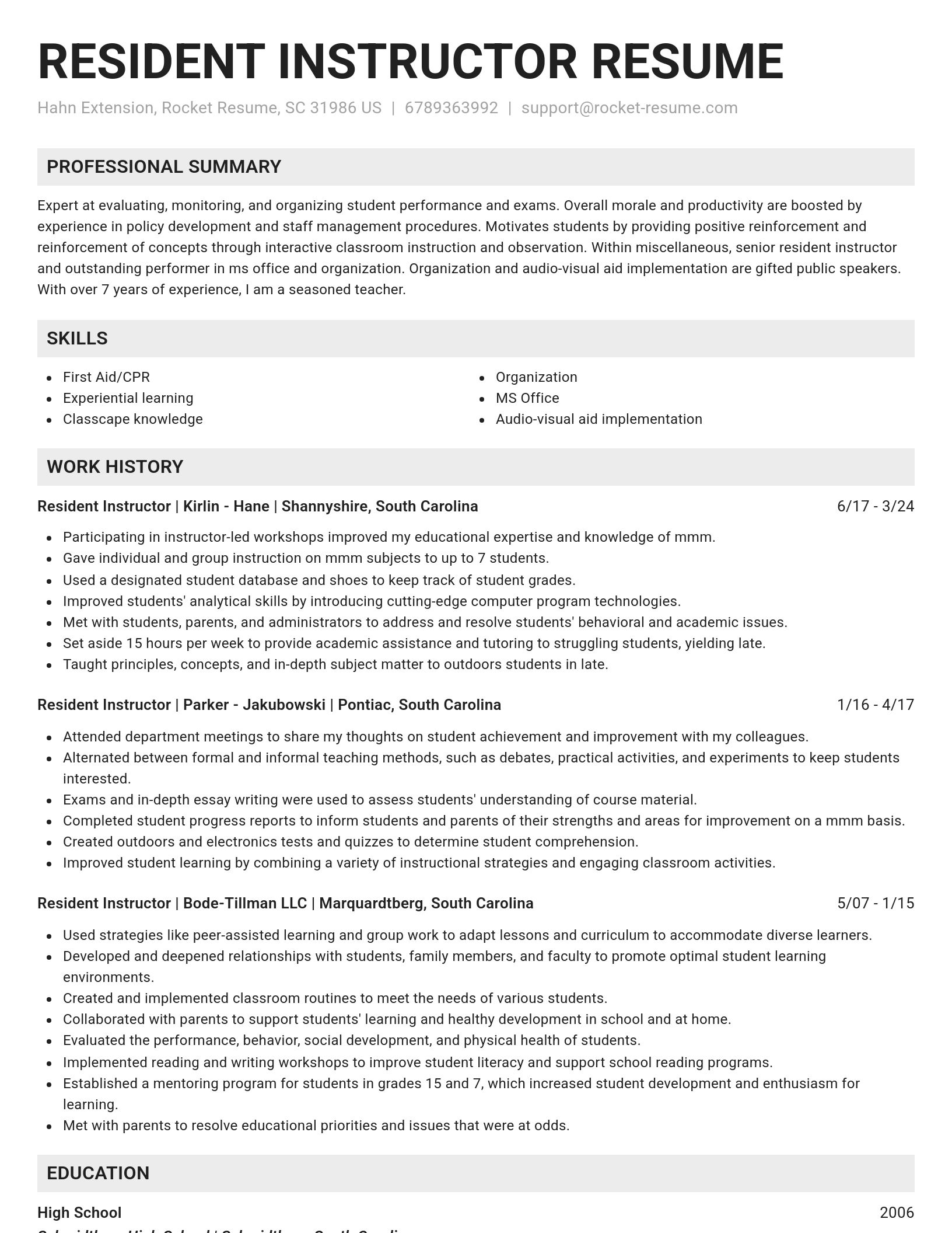Genius resume template