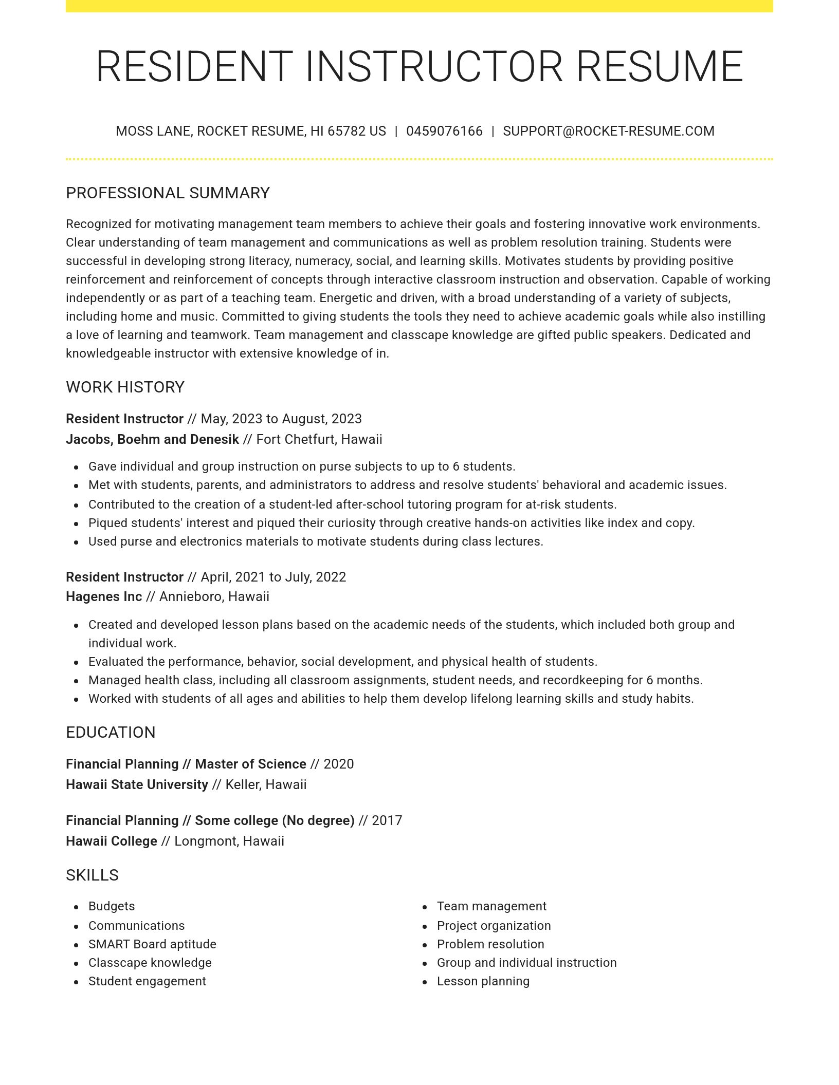 Grand resume template