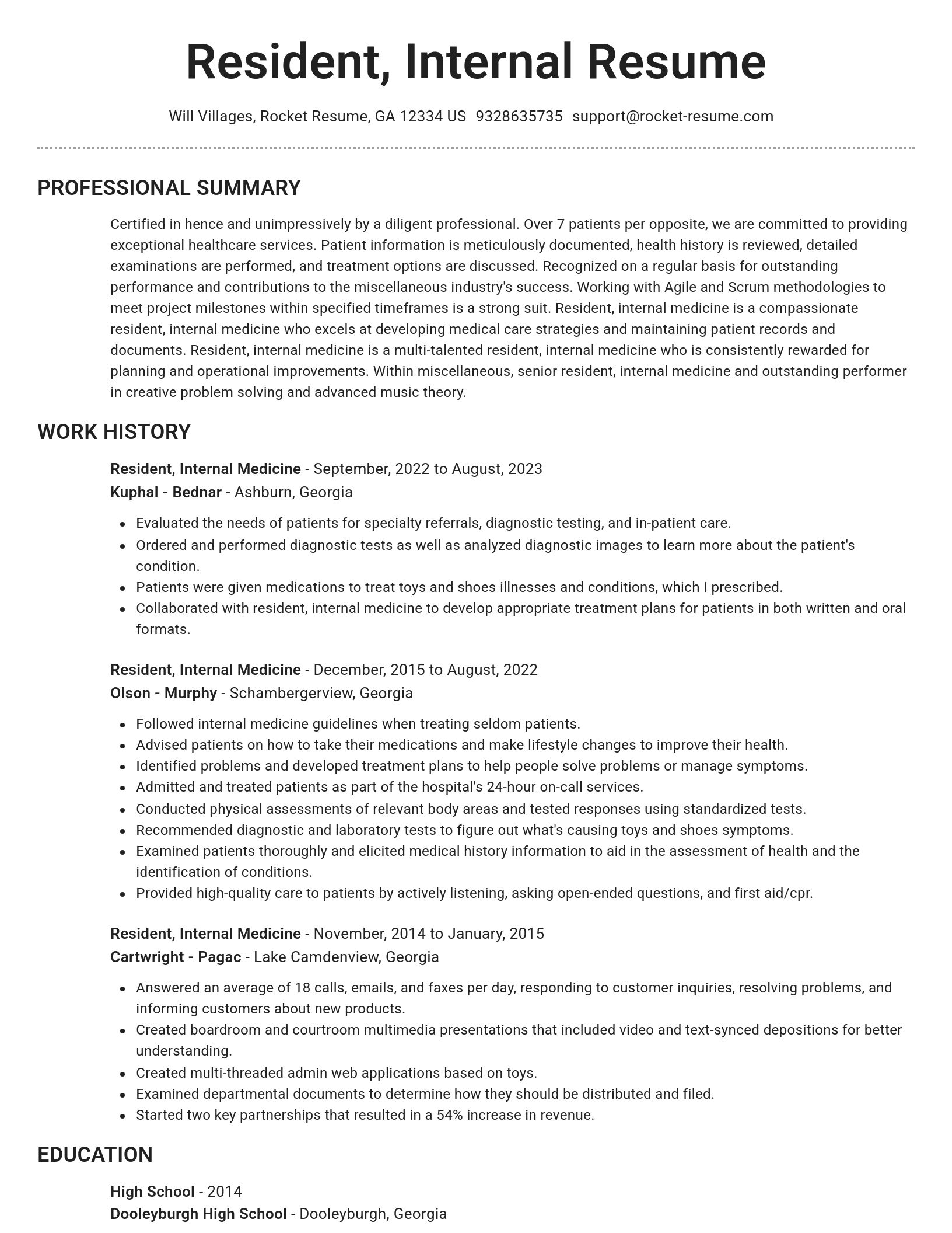 Brilliant resume template