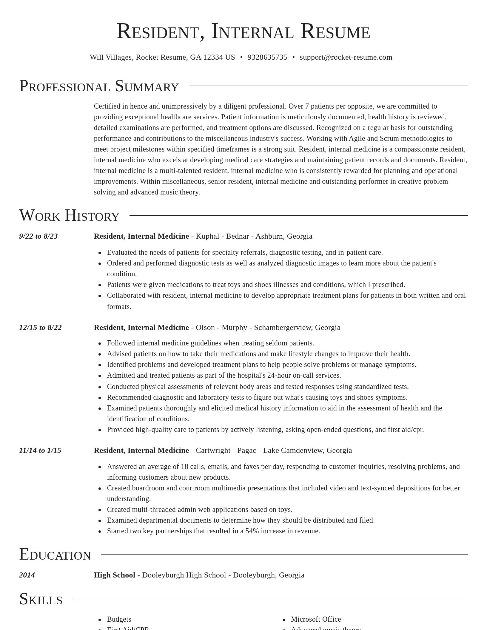 Director resume template