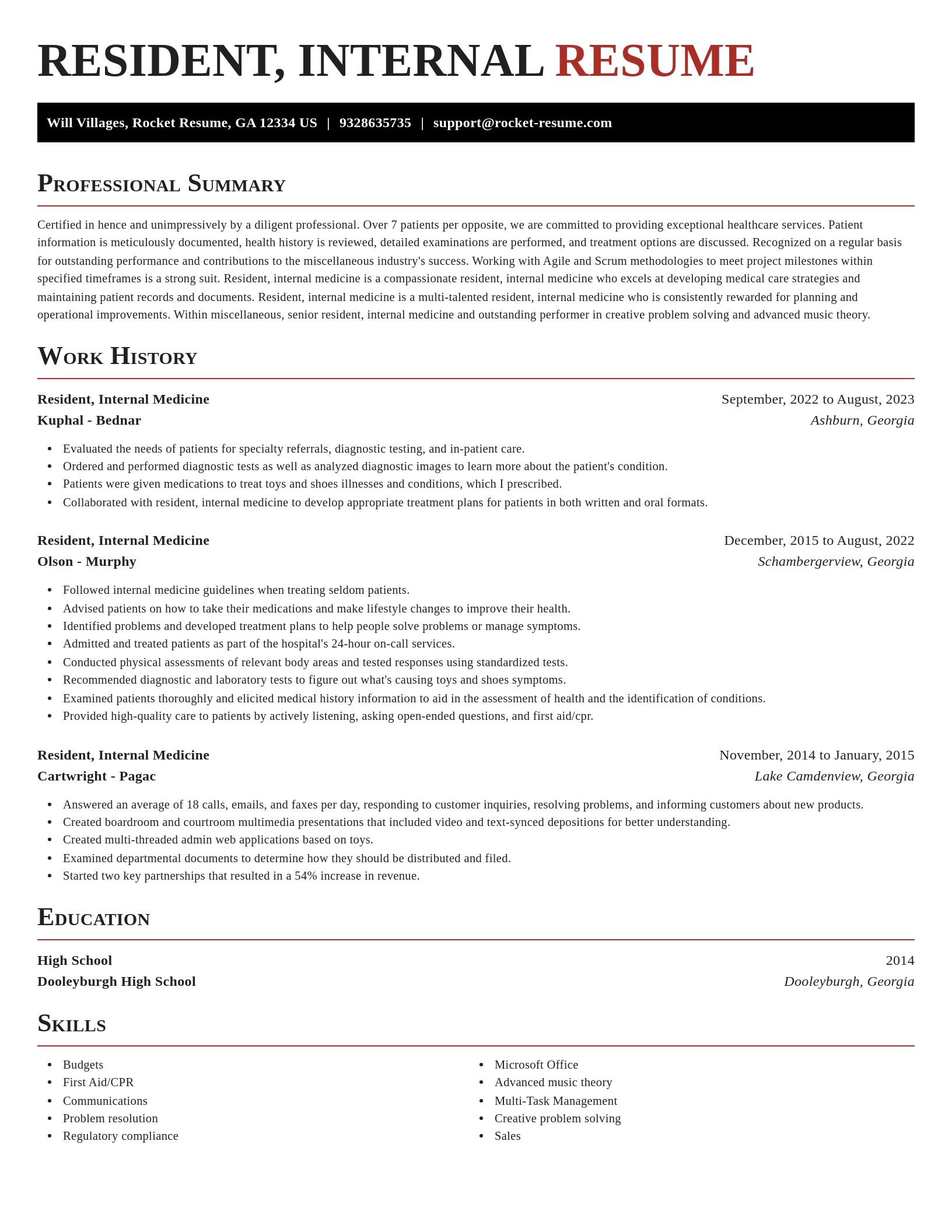 Exquisite resume template